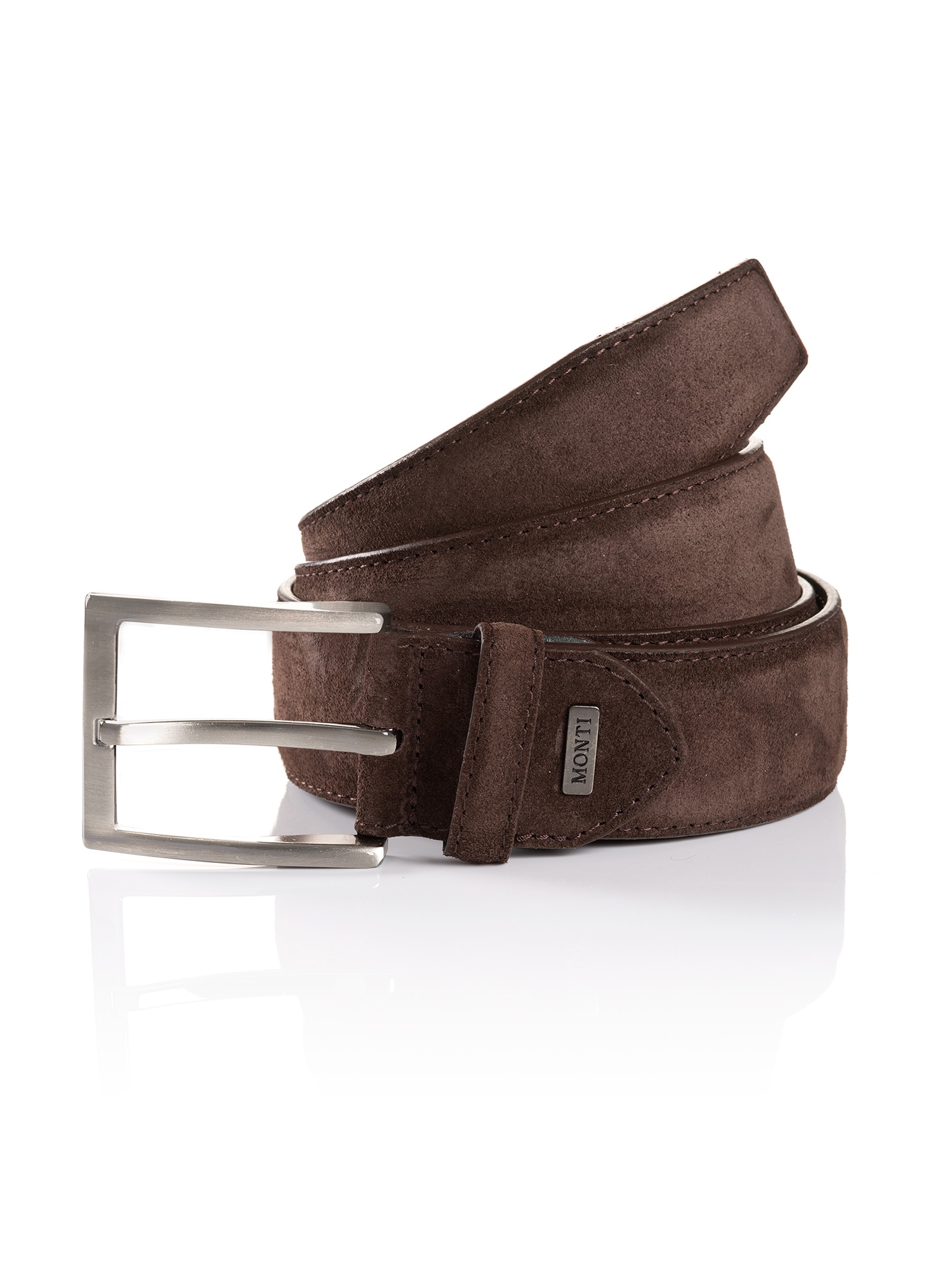 MONTI Ledergürtel "TORONTO" Veloursoptik, matt, elegant, weich, mit Logo günstig online kaufen