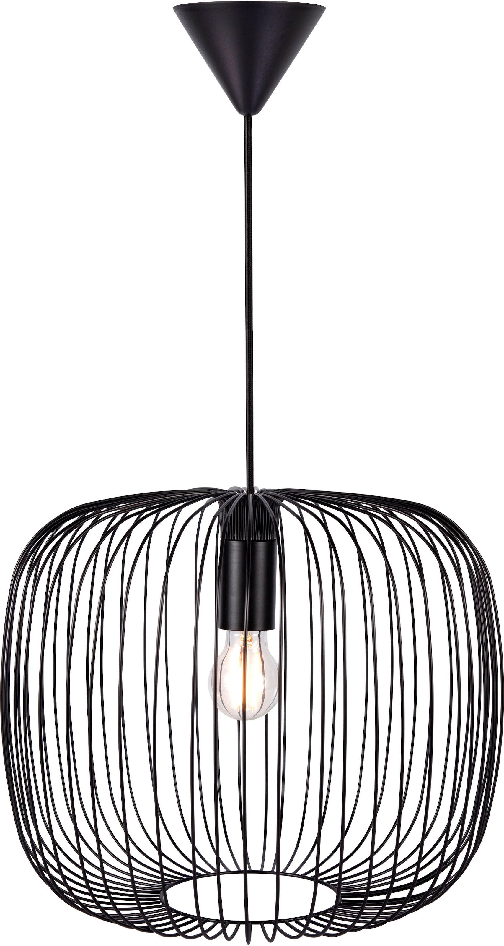 Nordlux Pendelleuchte »Beroni«, Leuchtmittel E27 | ohne Leuchtmittel, Minimalistisches und industrielles Design, für E27 LED Leuchmittel