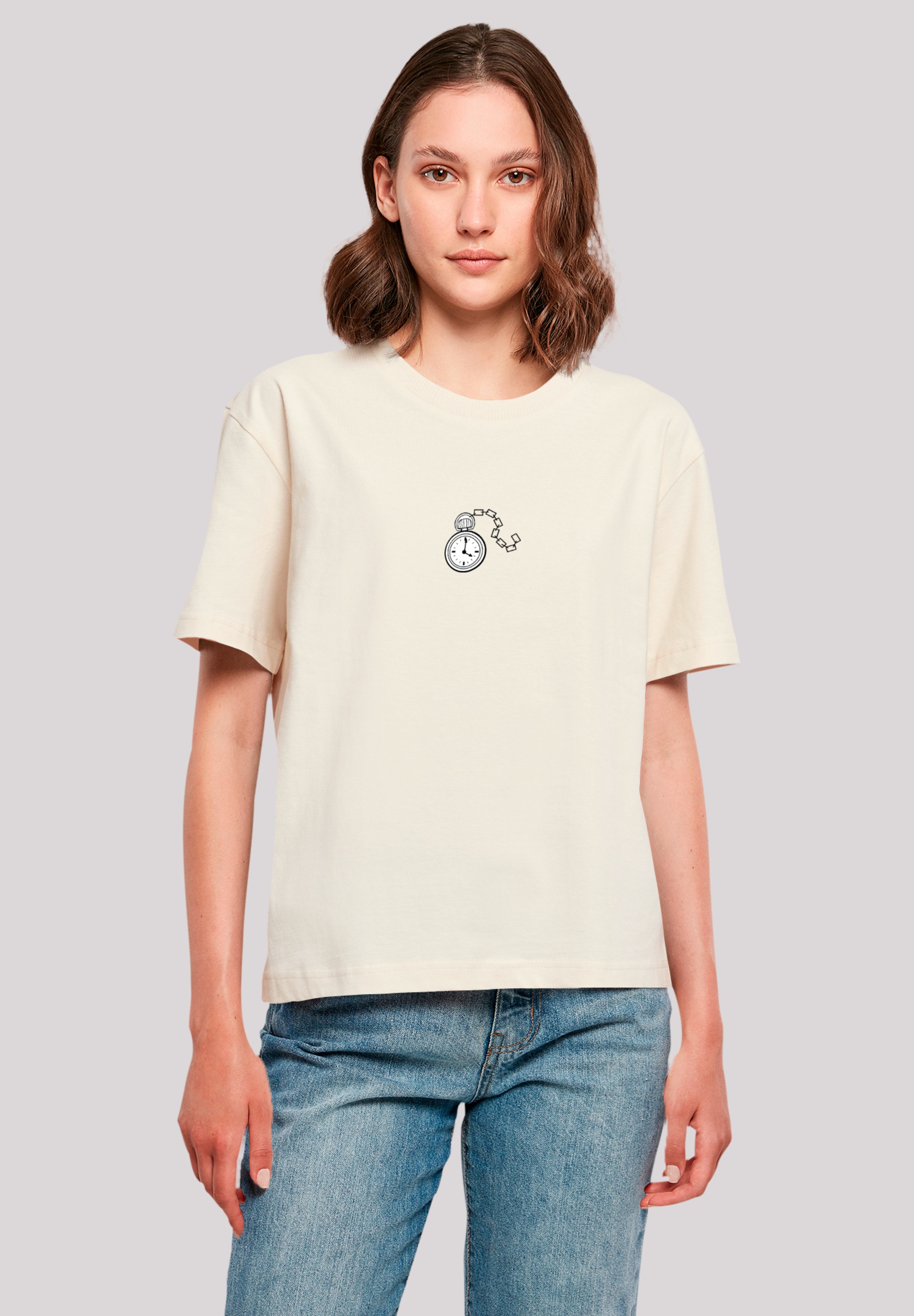F4NT4STIC T-Shirt »Alice im Wunderland Uhr Hase« Premium Qualität, Nostalgie, Kinderserie