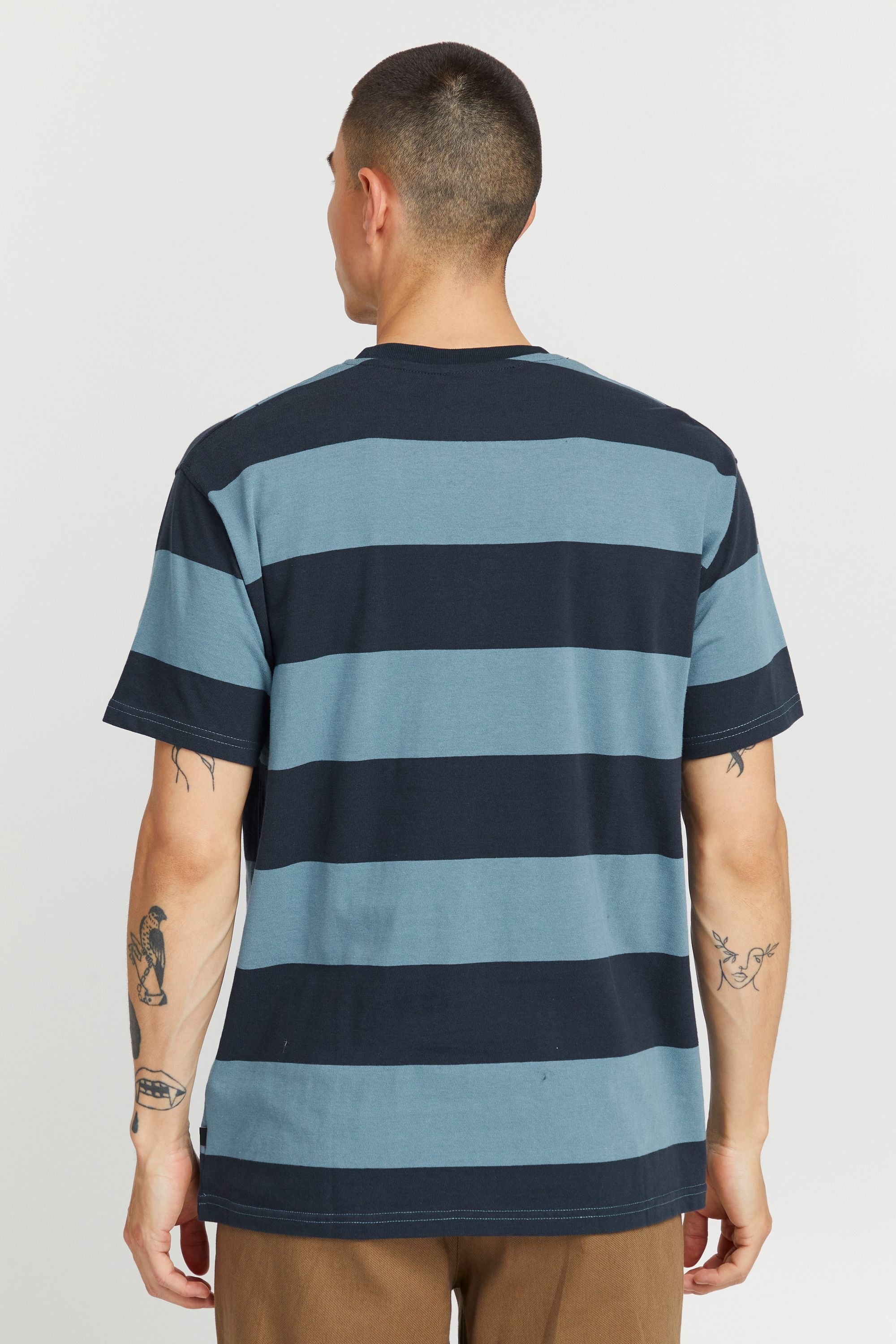 !solid T-Shirt SOLID "T-Shirt SDVicente", Herren, Gr. L, blau (provincial blau), Obermaterial: 100% Baumwolle CO., regular fit normal, Rundhals, Shirts T-Shirt 3