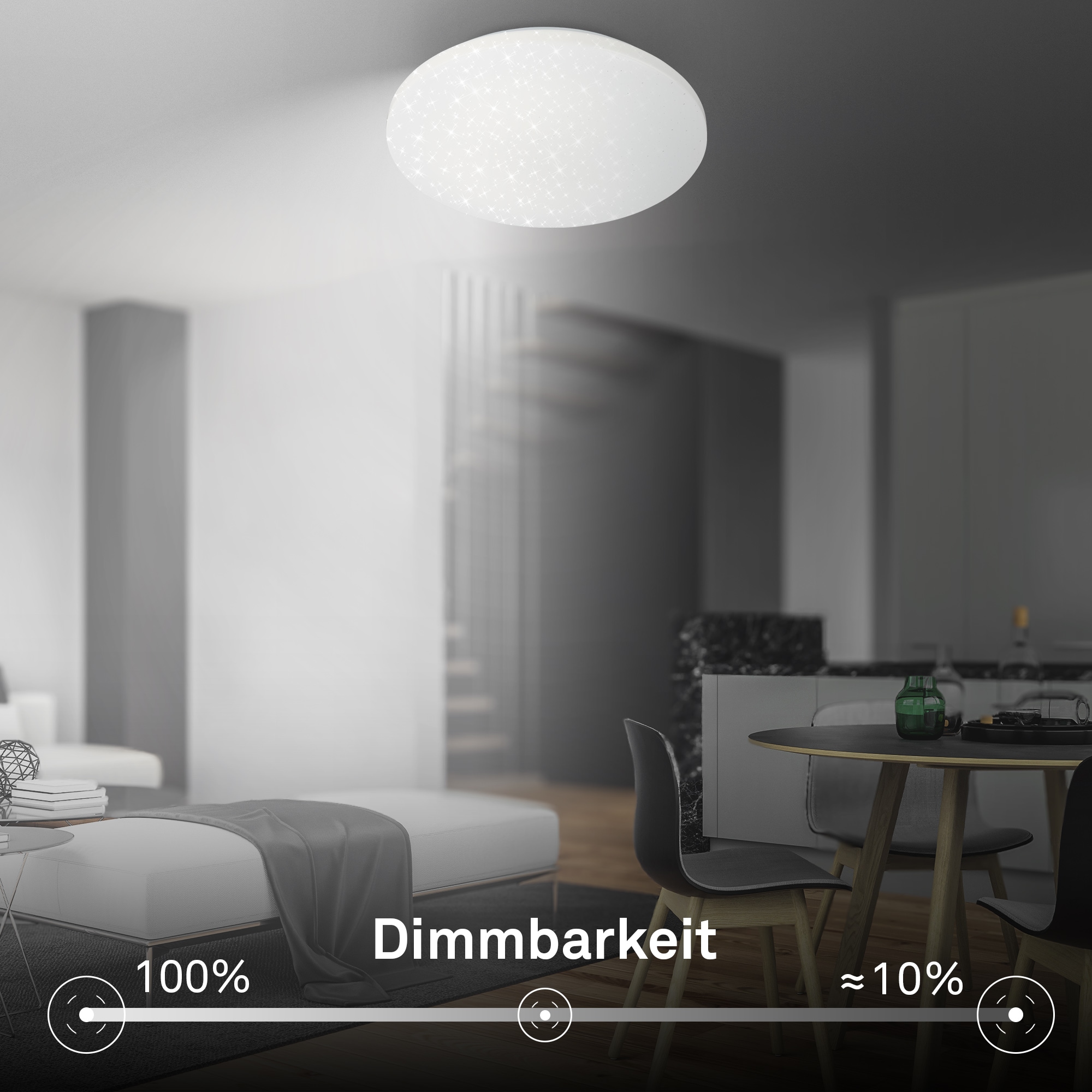 Briloner Leuchten LED Deckenleuchte »LUMINIUS« LED-Modul 1 Stk. warmweiß - kaltweiß 34 x 6 cm, Wohnzimmer, Schlafzimmer, Flur, Küche