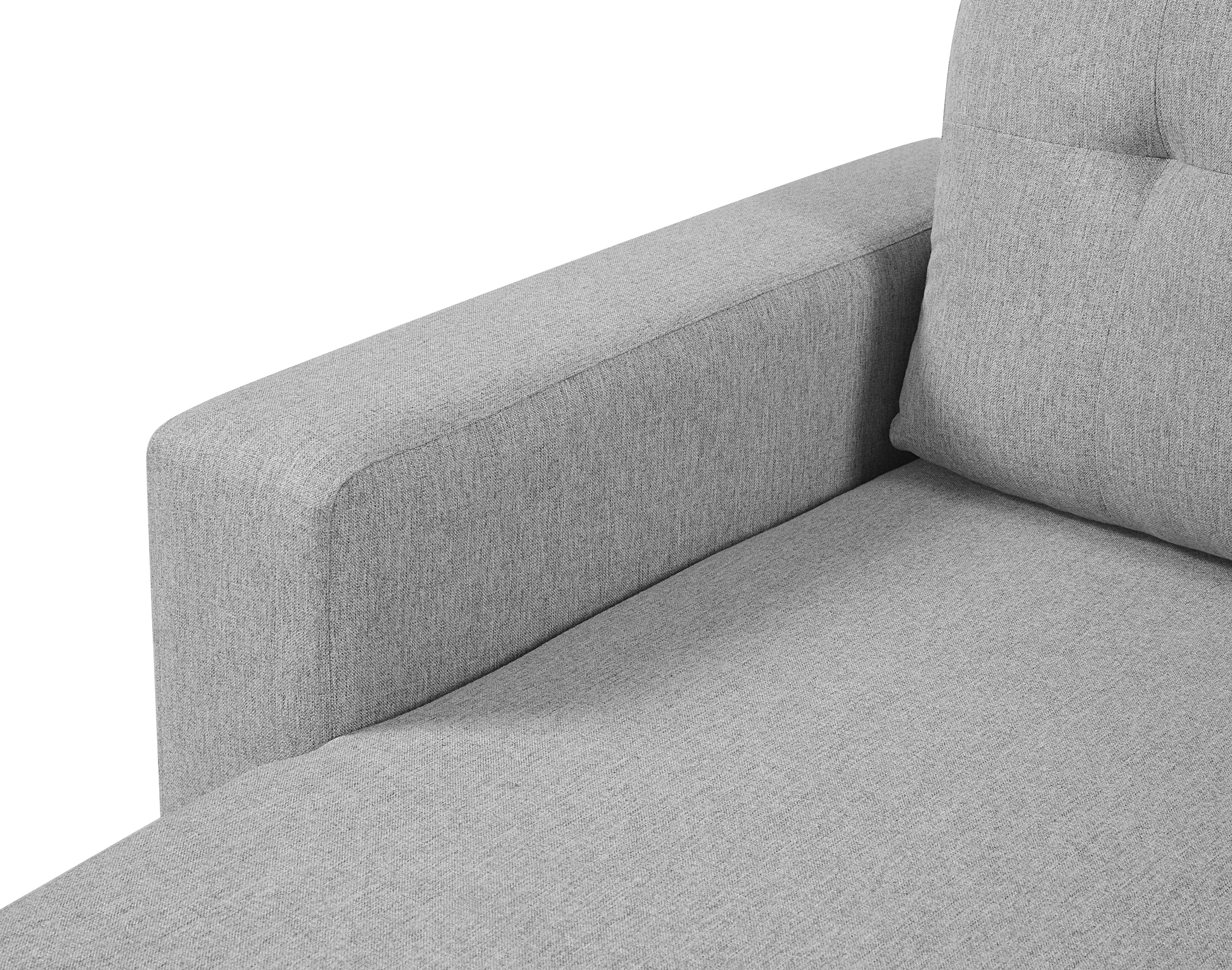 ATLANTIC home collection Ecksofa »Gino L-Form«, mit Schlaffunktion und Stauraum, Recamiere beidseitig montierbar