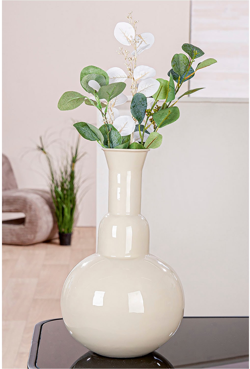 GILDE Tischvase »Vase Filu, creme H.36 cm«, (1 St.)
