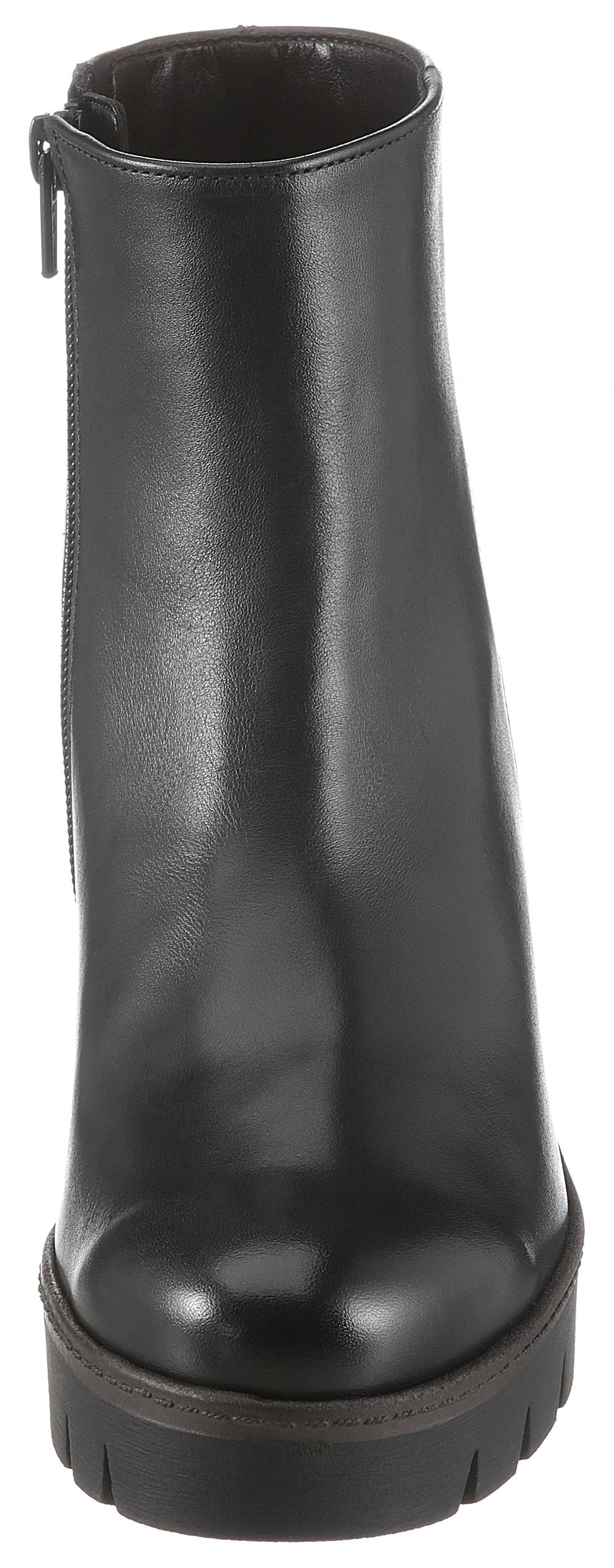 Ankleboots GABOR, Damen, Gr. 40,5, schwarz, Kalbsleder, unifarben, Schuhe Ankleboots, Keilabsatz, Boots, Stiefelette in Used Optik 3