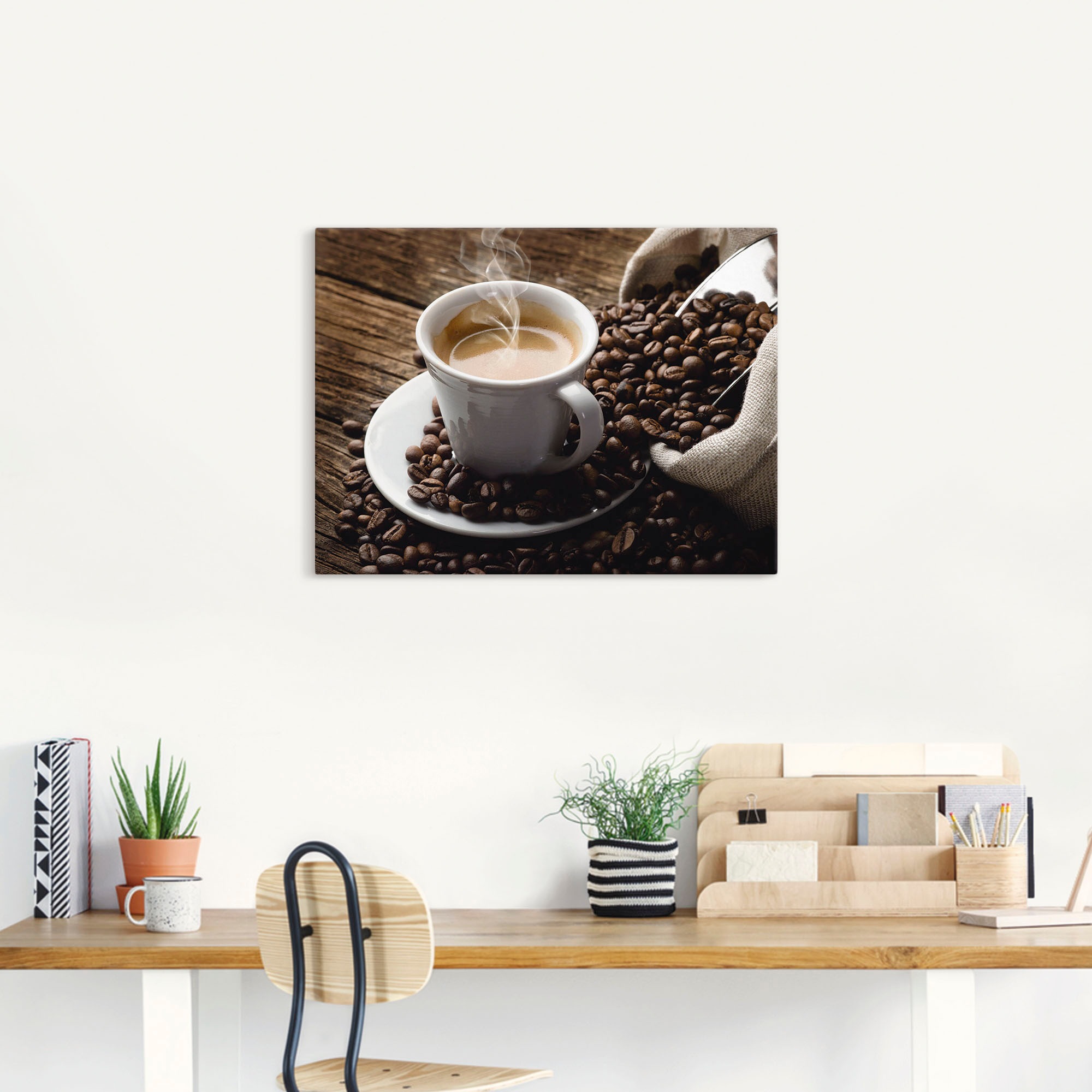 Artland Wandbild "Heißer Kaffee - dampfender Kaffee" Getränke 1 Stk. tlg. a günstig online kaufen