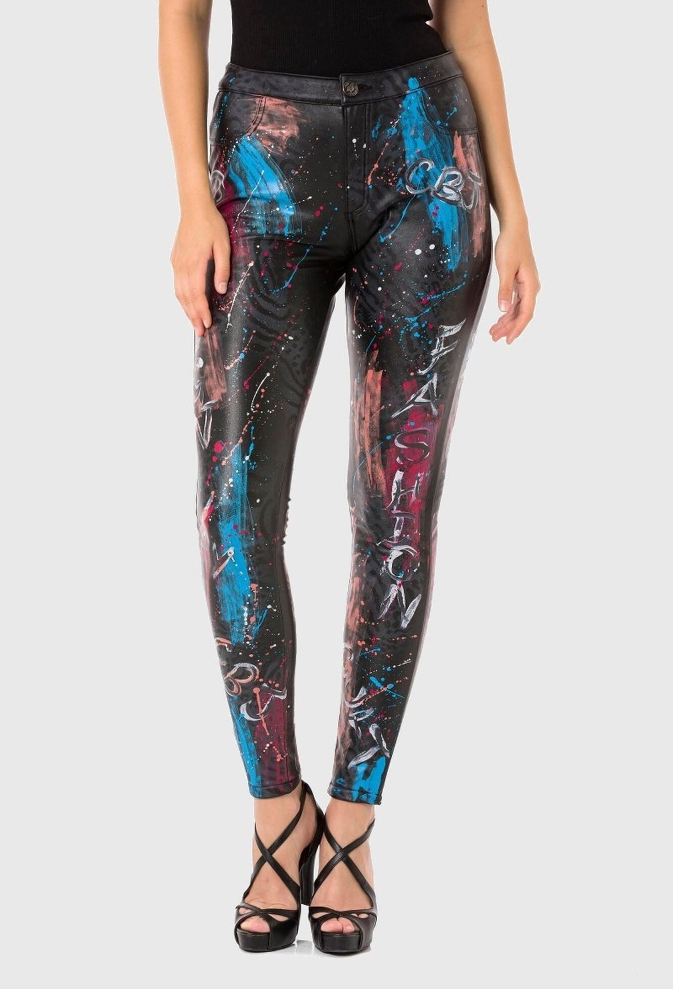 Cipo & Baxx Leggings "Cipo & Baxx Hose" mit extravaganten Print