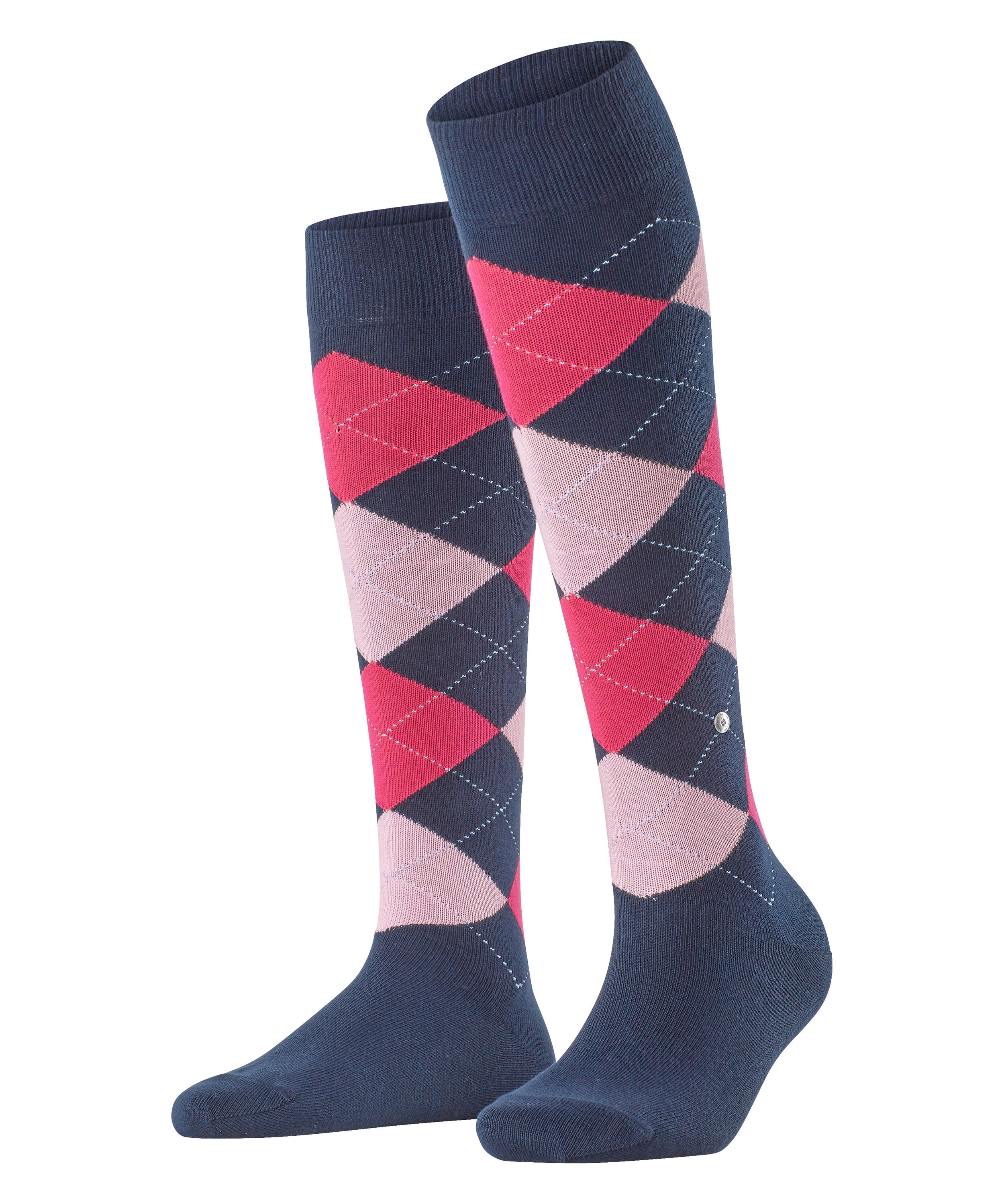 Burlington Kniestrümpfe "Queen" Einheitsgröße 36-41, Argyle-Muster, gekämmte Baumwolle