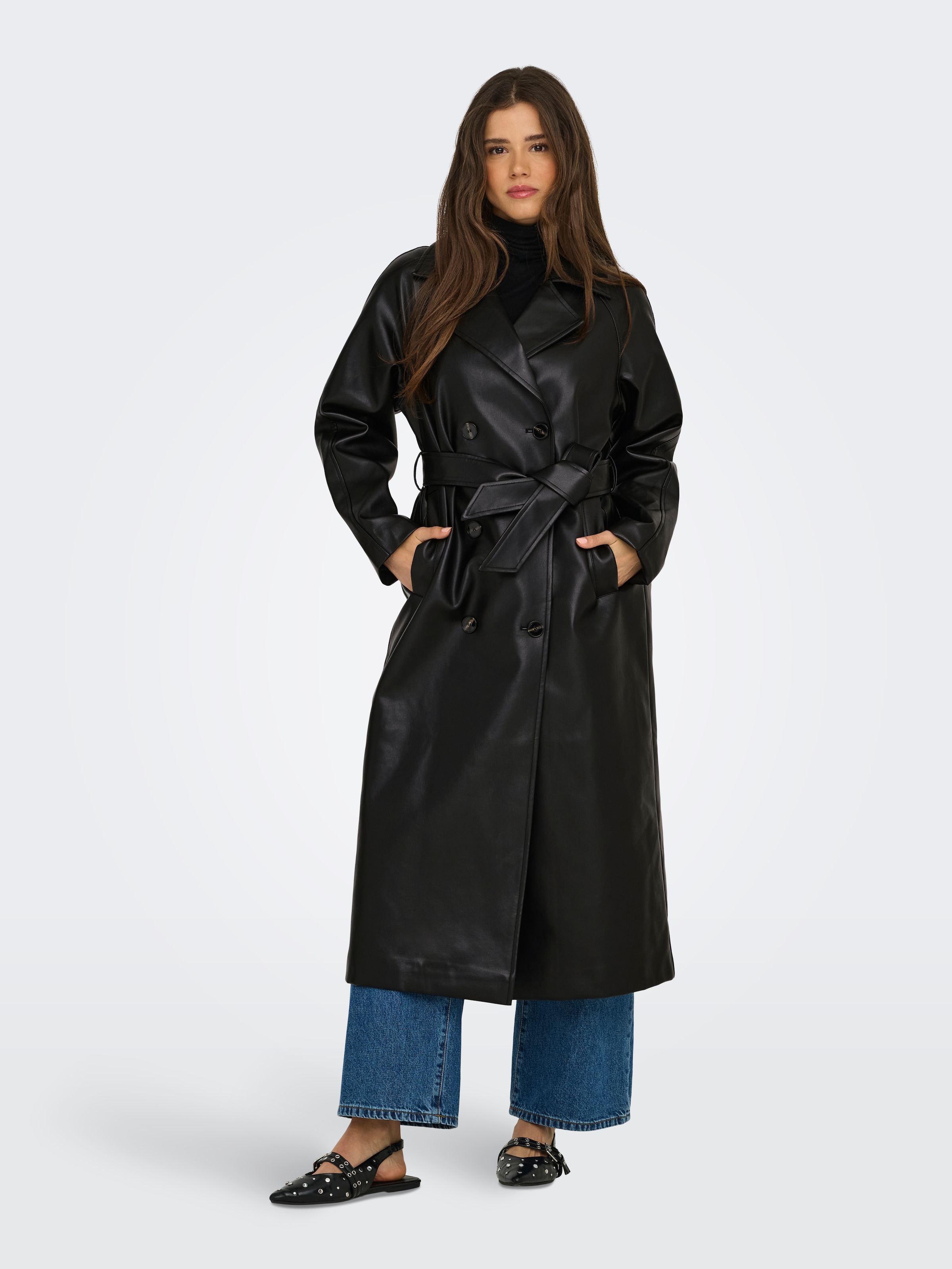 ONLY Trenchcoat »ONLBINA FAUX LEATHER TRENCHCOAT CC OTW«