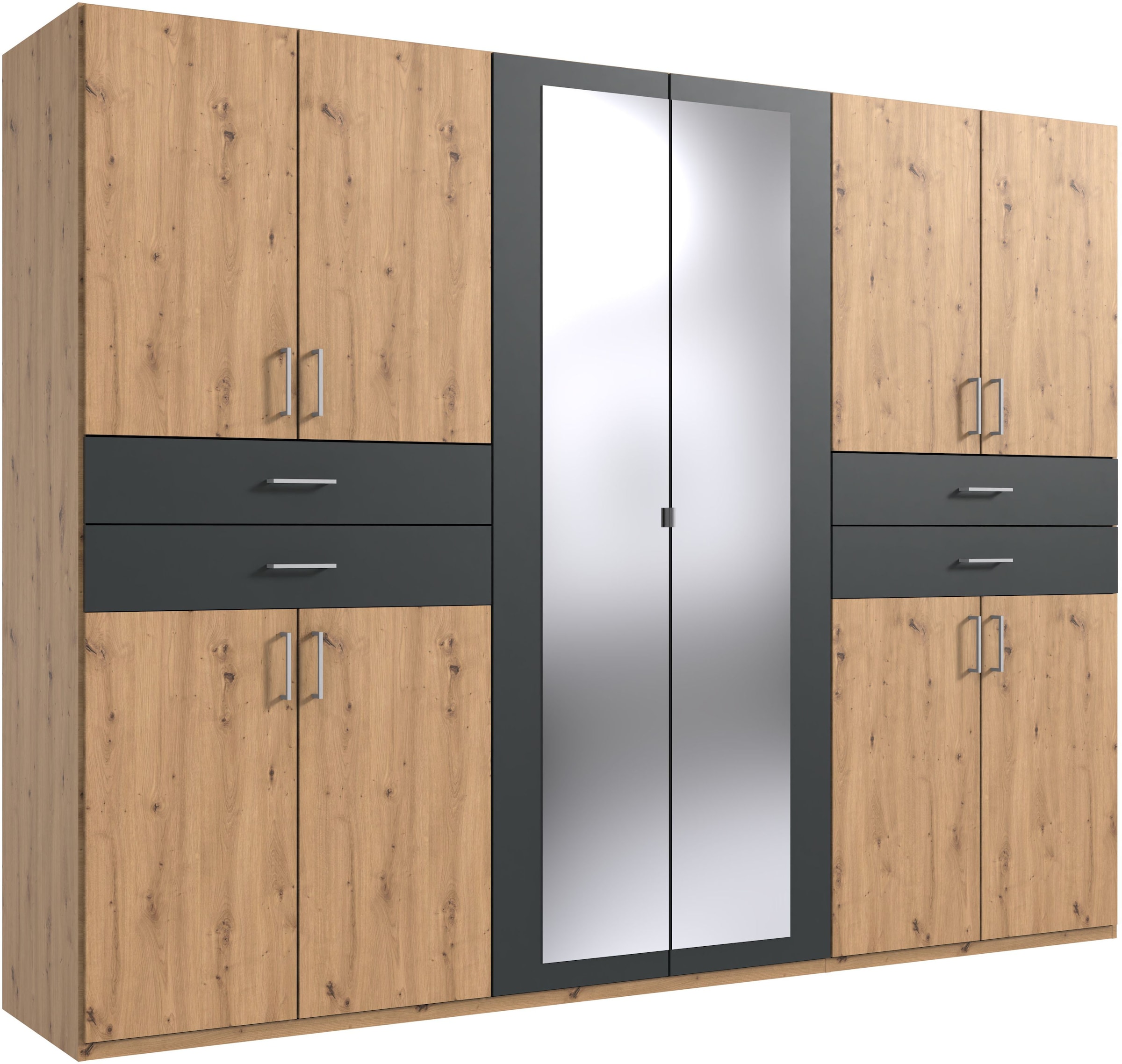 Wimex Drehtürenschrank »Taiga Kleiderschrank mit Spiegel«, mit Schubladen auf bequemer Höhe