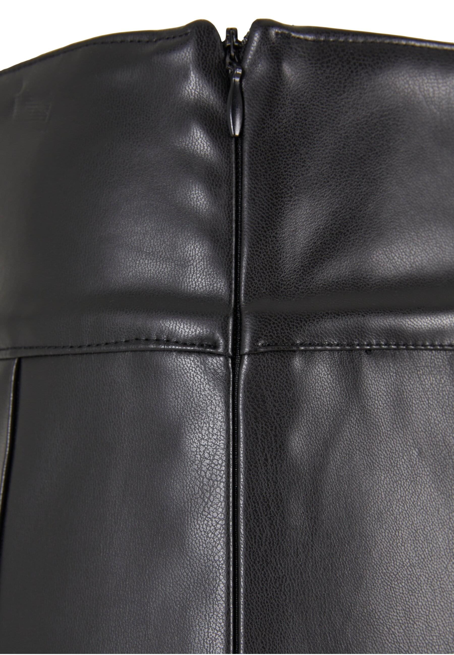 URBAN CLASSICS Sommerrock »Urban Classics Ladies Synthetic Leather Pleated Skirt«, (1 tlg.)