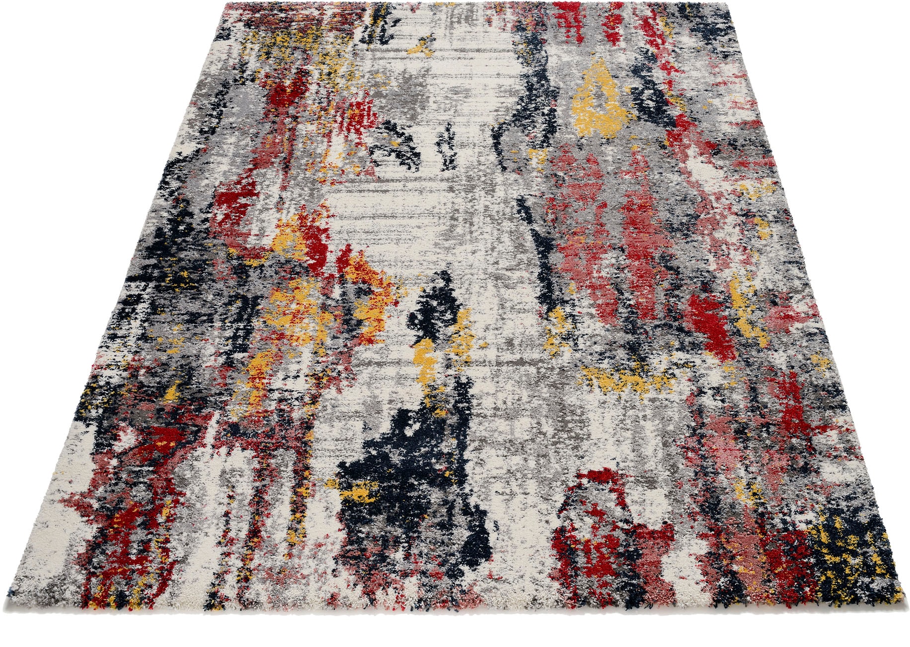 Teppich OCI DIE TEPPICHMARKE "HIGH & LOW FIVE", bunt (multi), B:65cm H:20mm L:130cm, Polypropylen, Teppiche, Teppich, Hochflor, Langflor, 3D Hochtief-Optik, Wohnzimmer