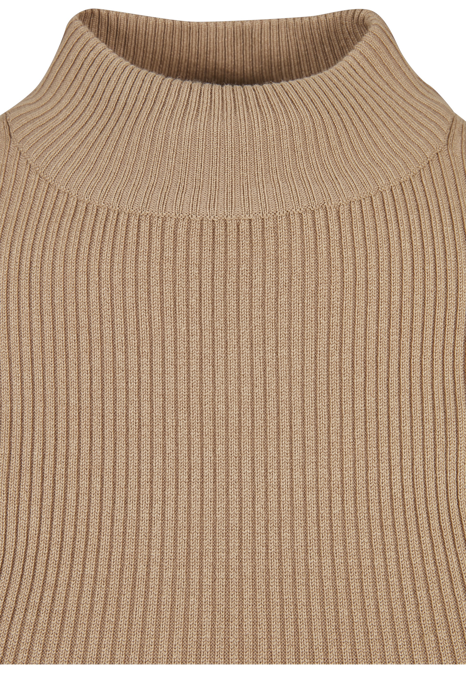 URBAN CLASSICS Rundhalspullover »Urban Classics Damen Ladies Rib Knit Turtelneck Sweater« 1 Stk.