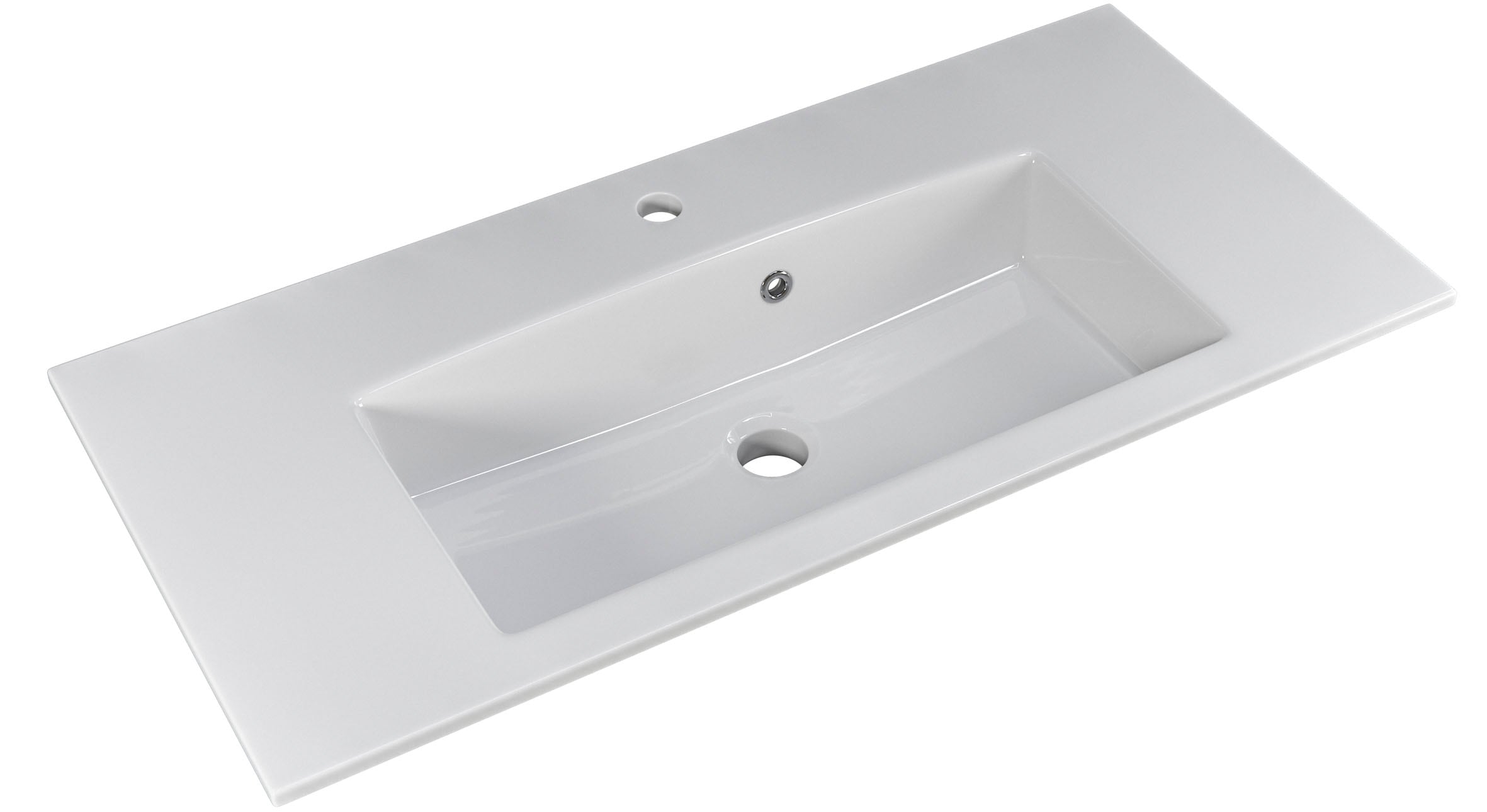 Saphir Badmöbel-Set »Trentino 2-teilig Mineralmarmor-Waschtisch mit LED-Spiegelschrank«, (3 St.), Badmöbel-Set 107cm breit, inkl. Türdämpfer, 3 Türen, 2 Auszügen
