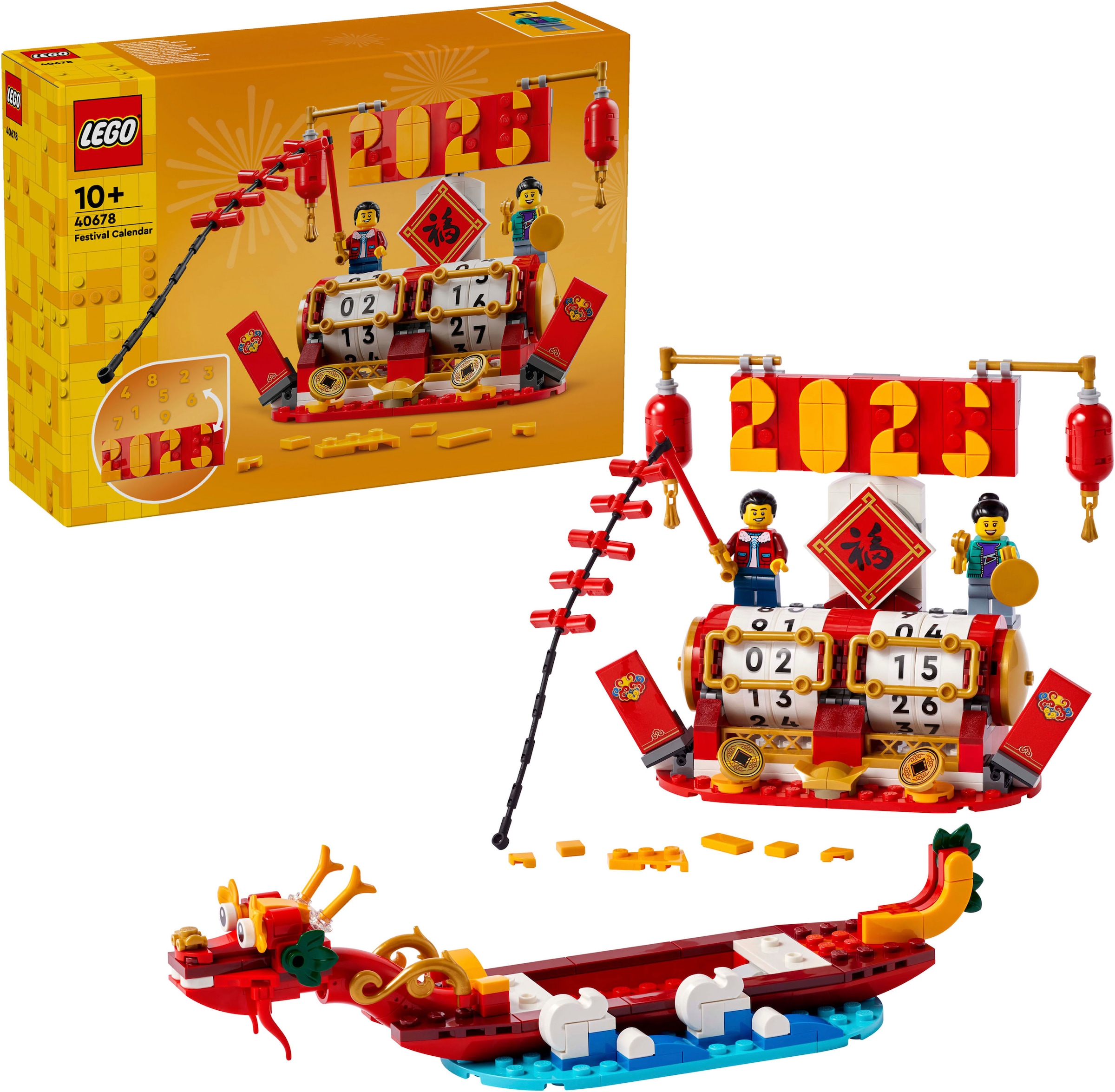 Konstruktionsspielsteine »Feiertagskalender (40678), LEGO Iconic«, (345 St.), Made in...