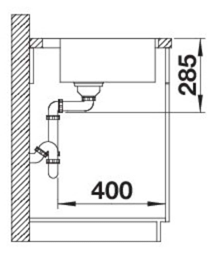 Blanco Edelstahlspüle »SOLIS 400-IF/A«, zum wechselseitigen Einbau geeignet