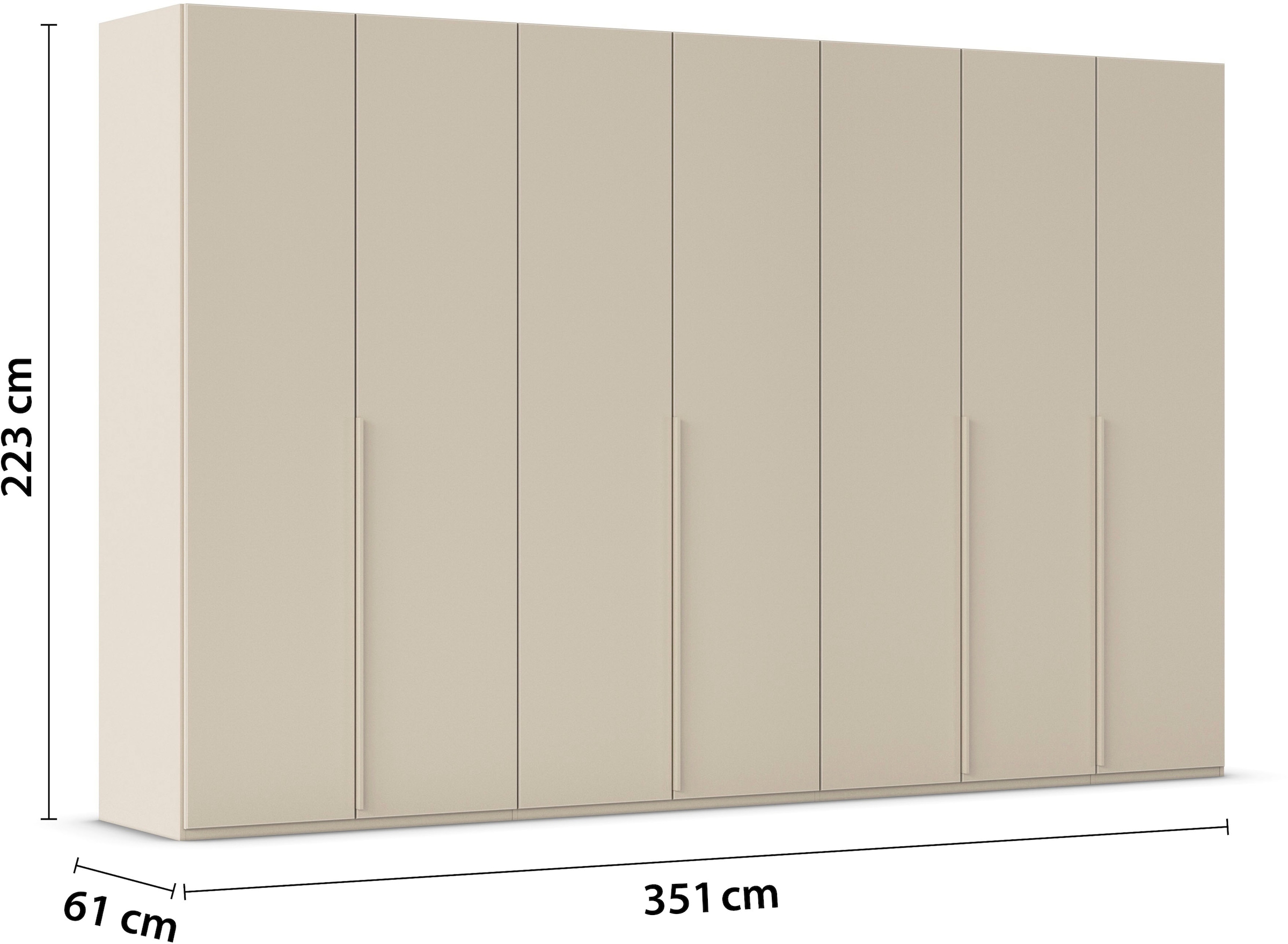 LeGer Home by Lena Gercke Kleiderschrank »Schrank Garderobe Ankleide Schlafzimmer Flur Serina«, (in 3 verschiedenen Ausstattungen BASIC/CLASSIC/PREMIUM), in 6 Breiten (101 - 401 cm) mit Front Glas oder Dekor MADE IN GERMANY