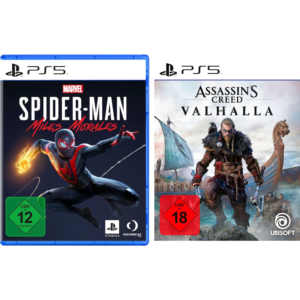 PlayStation 5 Spielesoftware »Marvel's Spider-Man: Miles Morales + Assassin's Creed Valhalla«, PlayStation 5