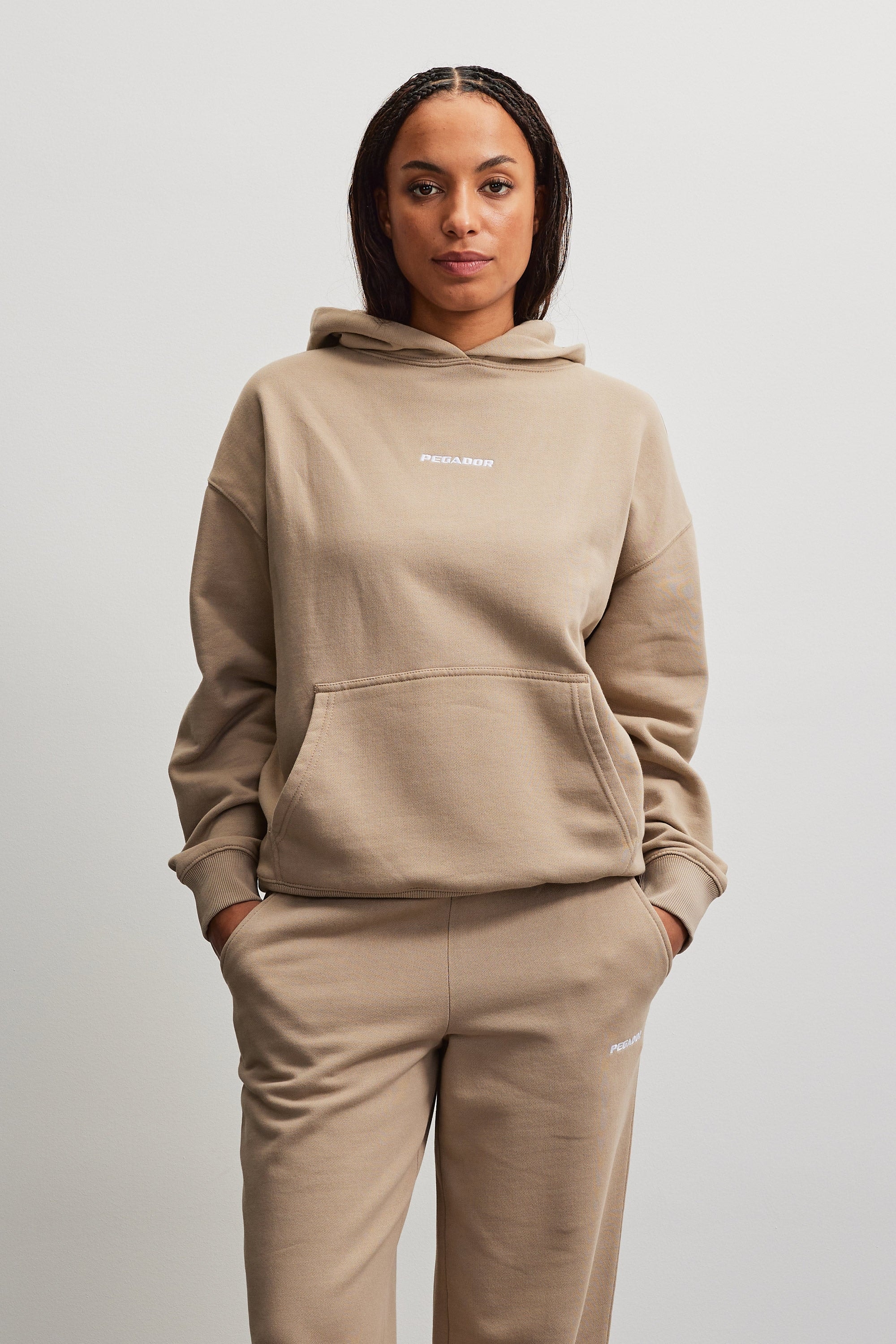 PEGADOR Kapuzensweatshirt "CLARITA LOGO OVERSIZED HOODIE", Baumwollmischung, oversize