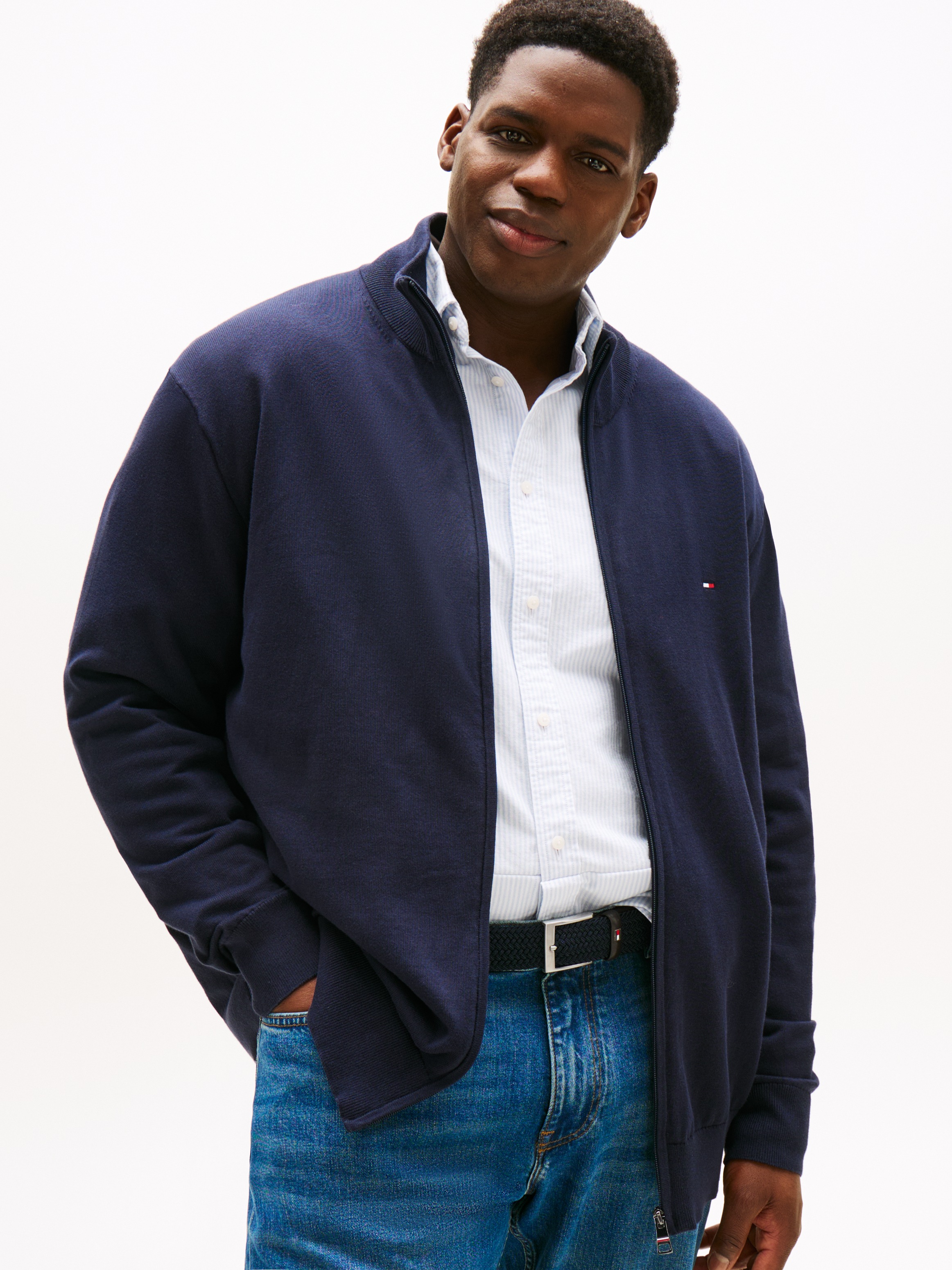 Tommy Hilfiger Big & Tall Strickjacke "BT-ESSENTIAL COTTON ZIP THRU-B", Gro günstig online kaufen