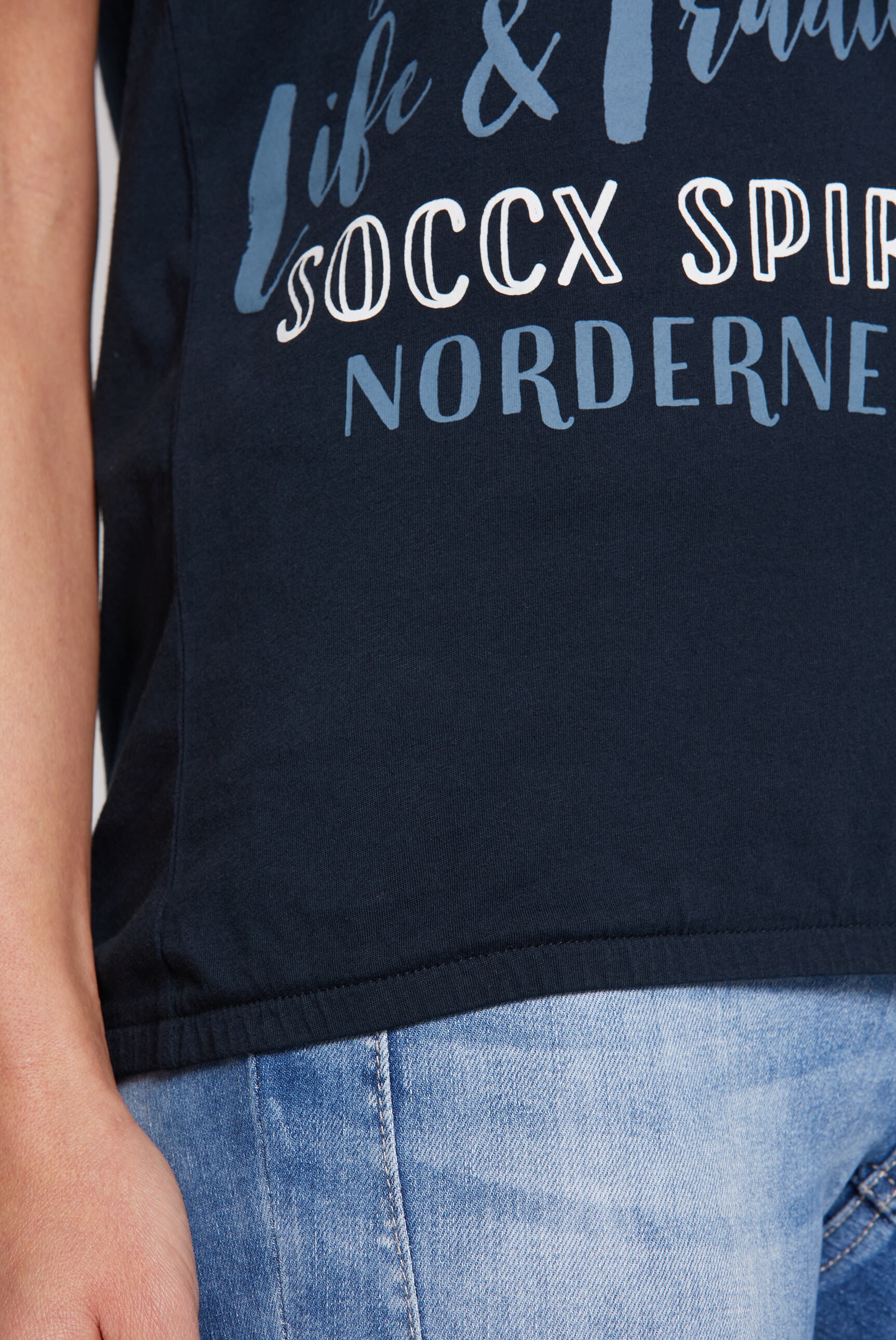 SOCCX Rundhalsshirt, mit Gummizug im Saum