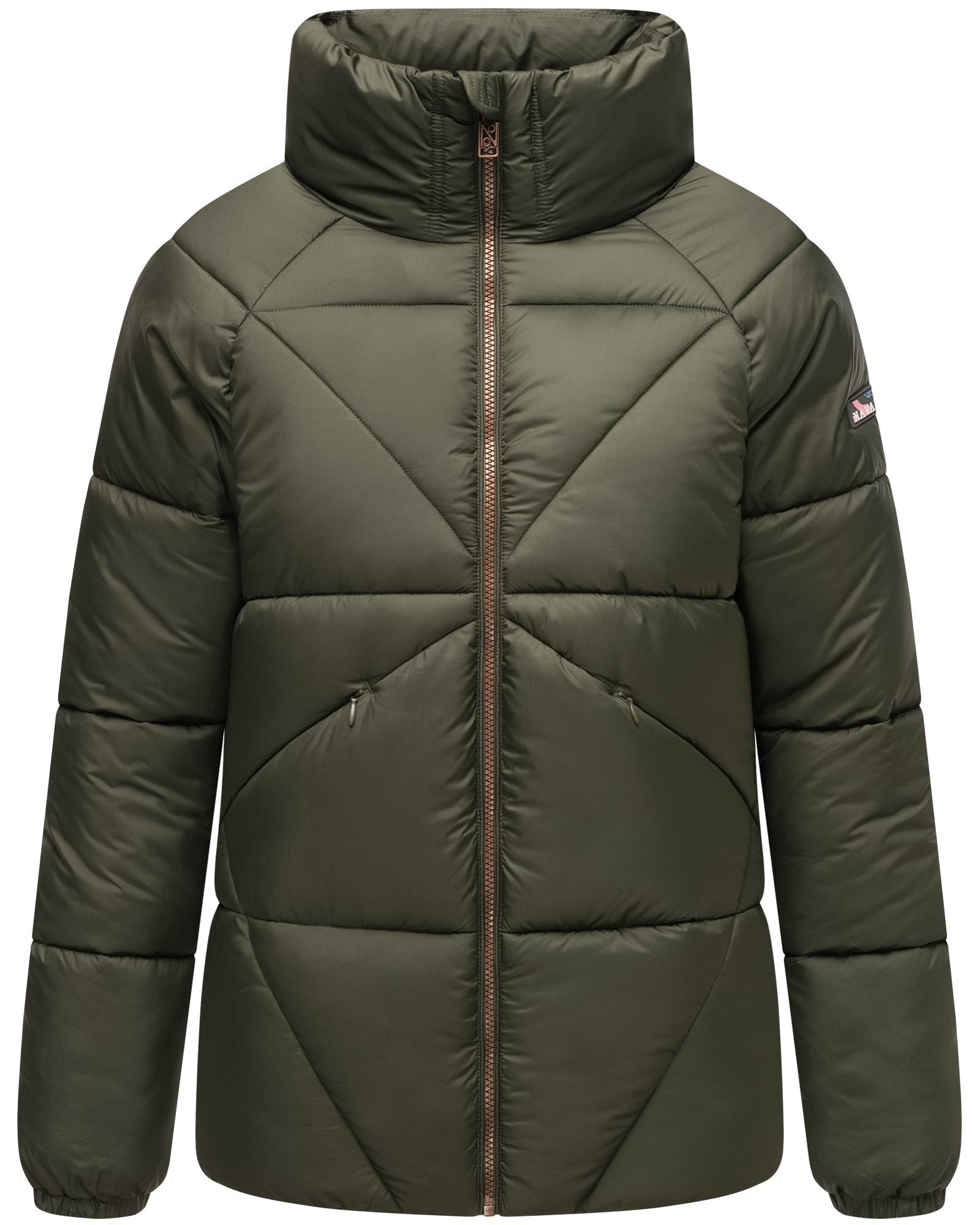 Navahoo Steppjacke »Schokolinaa 14«, ohne Kapuze, Winterjacke mit modischer Steppung & hohem Kragen