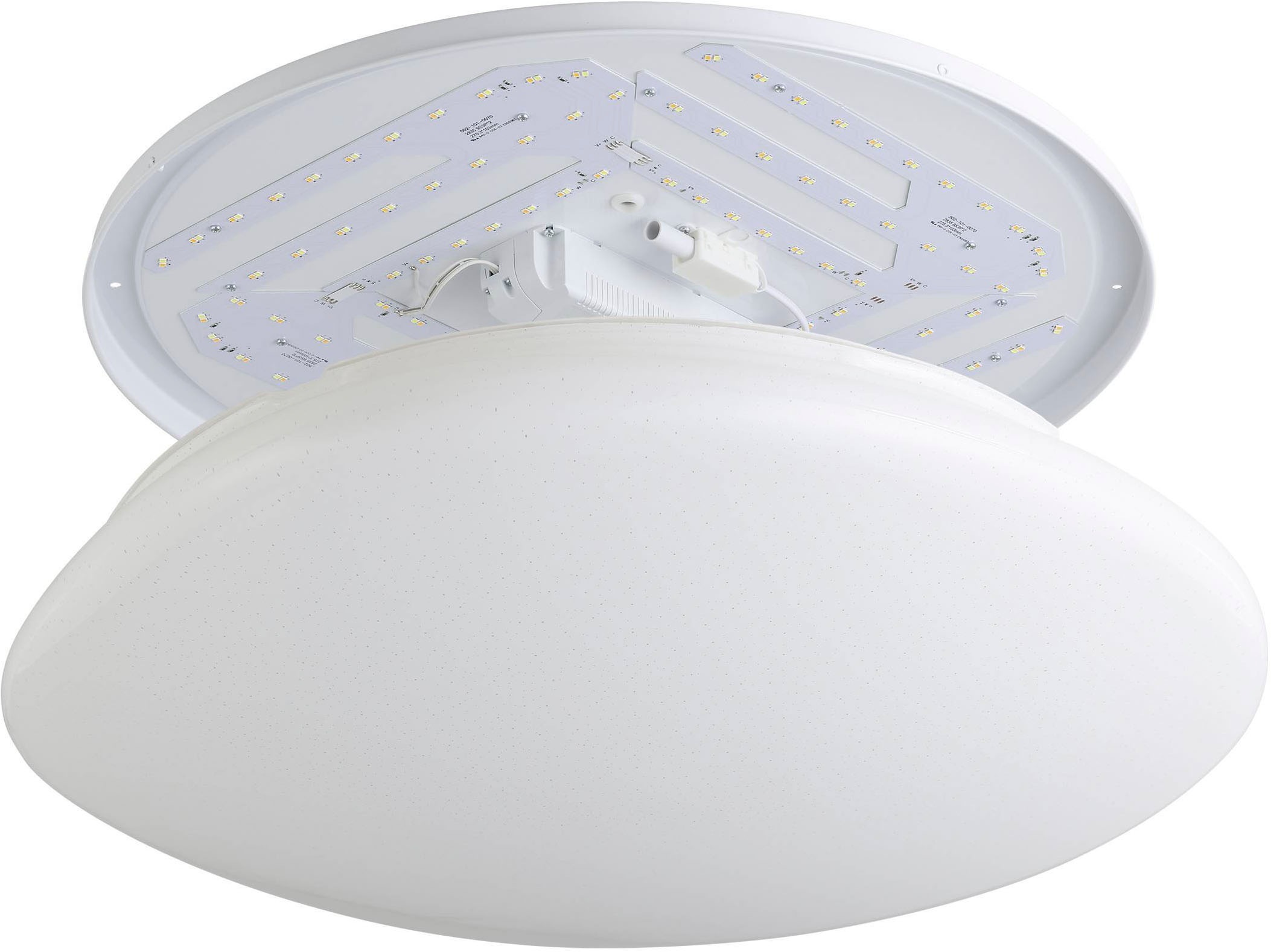 EGLO Deckenleuchte »Sileras Deckenlampe, Sternhimmel-Effekt, Stahl und Kunststoff, Lampe« LED-Modul 1 Stk. Kaltweiß | Neutralweiß | Warmweiß Wand-/Deckenleuchte - H8,5 x Ø60 cm - weiß - 31W inkl.