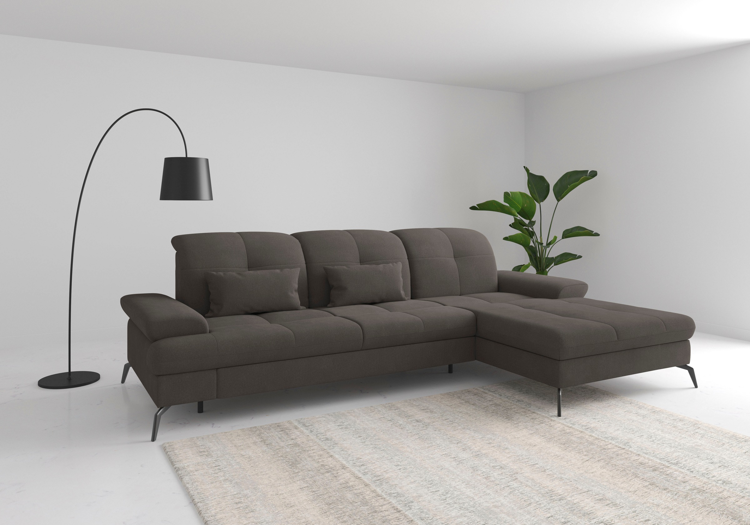sit&more Ecksofa "Amica, L-Form, inkl. Sitztiefenverstellung & Armteilverstellung" wahlweise mit Schlaffunktion, Bettkasten und Kopfteilverstellung