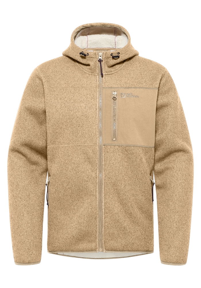 Jack Wolfskin Fleecejacke »KAMINFEUER HOODED JKT M«, mit Kapuze