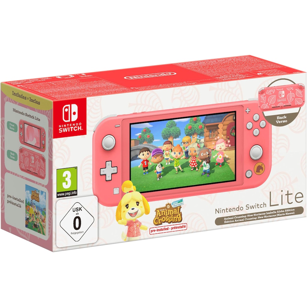 Nintendo Switch Konsolen-Set »Lite Animal Crossing: New Horizons Isabelle Aloha Edition«