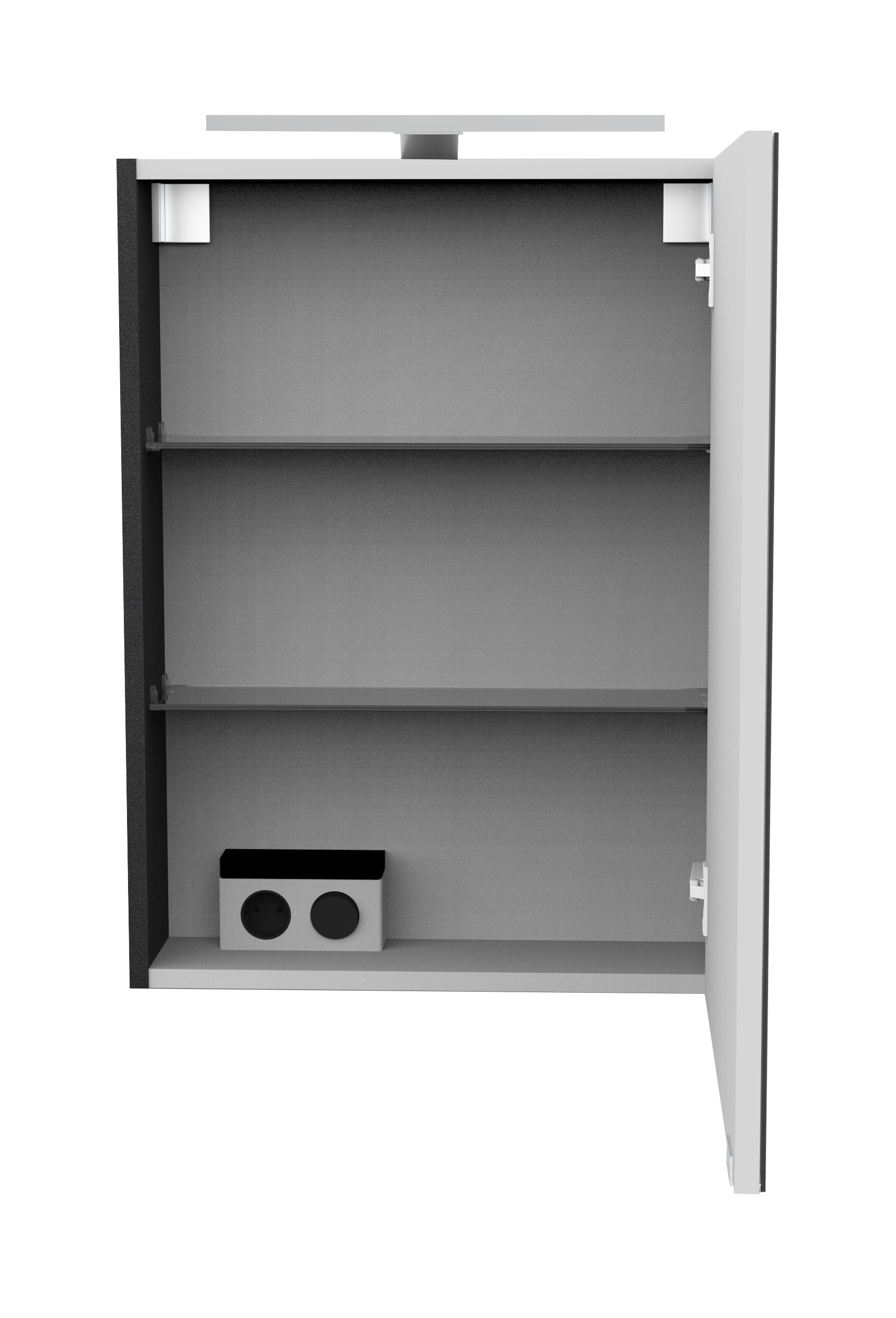 FACKELMANN Spiegelschrank, (Spiegelschrank mit LED-Aufsatzleuchte), Badmöbel