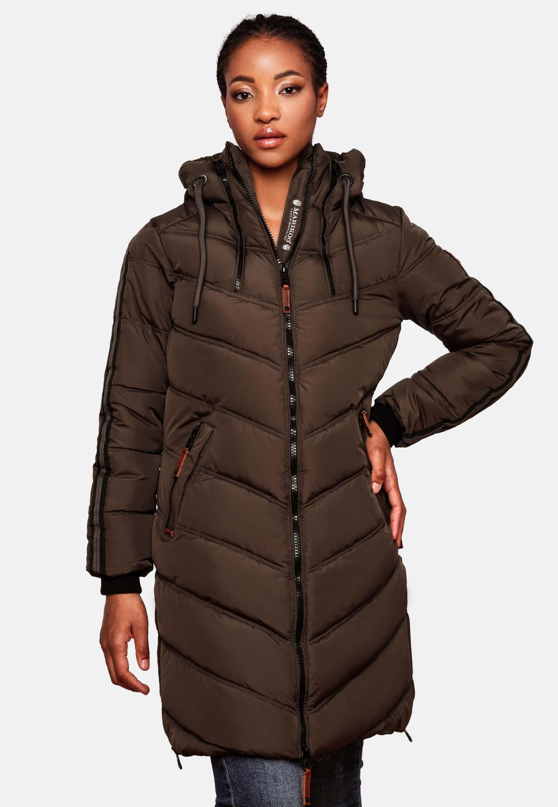 Marikoo Wintermantel »Armasa«, modischer Damen Winter Steppmantel mit Kapuze