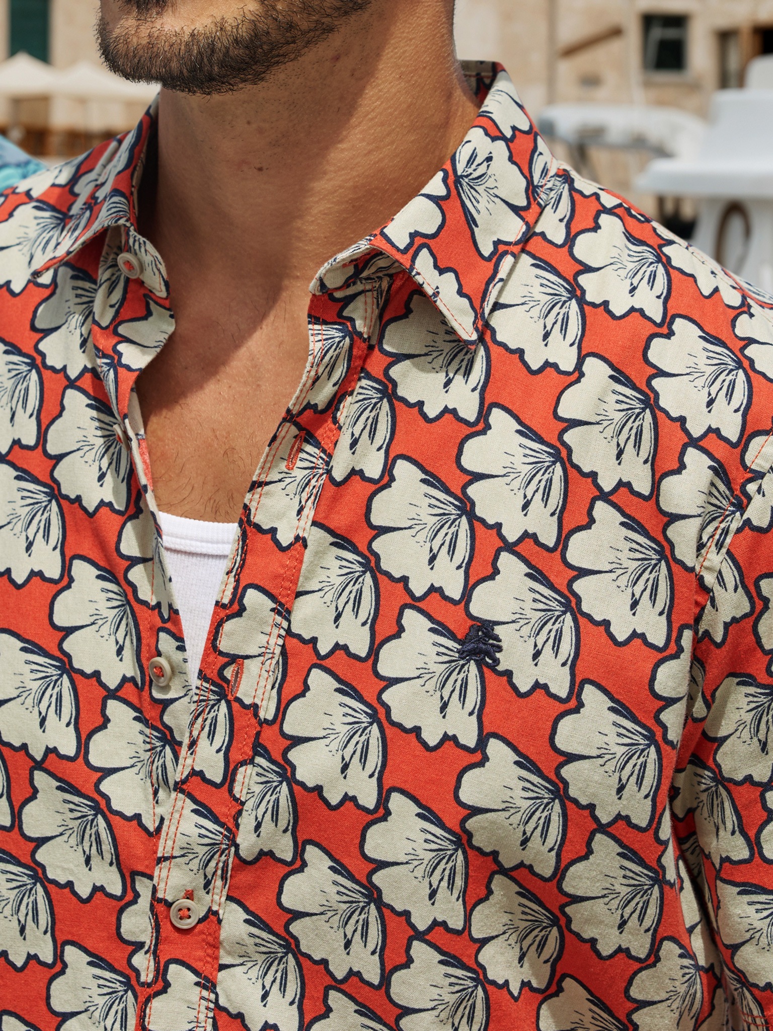 LERROS Kurzarmhemd "Kurzarmhemd mit floralem All-over-Print" günstig online kaufen