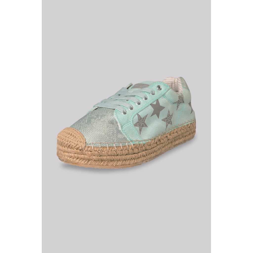 Schuhe Schnürschuhe SOCCX Espadrille, mit Häkelspitze green Schuhe Schnürschuhe SOCCX Espadrille, mit Häkelspitze green