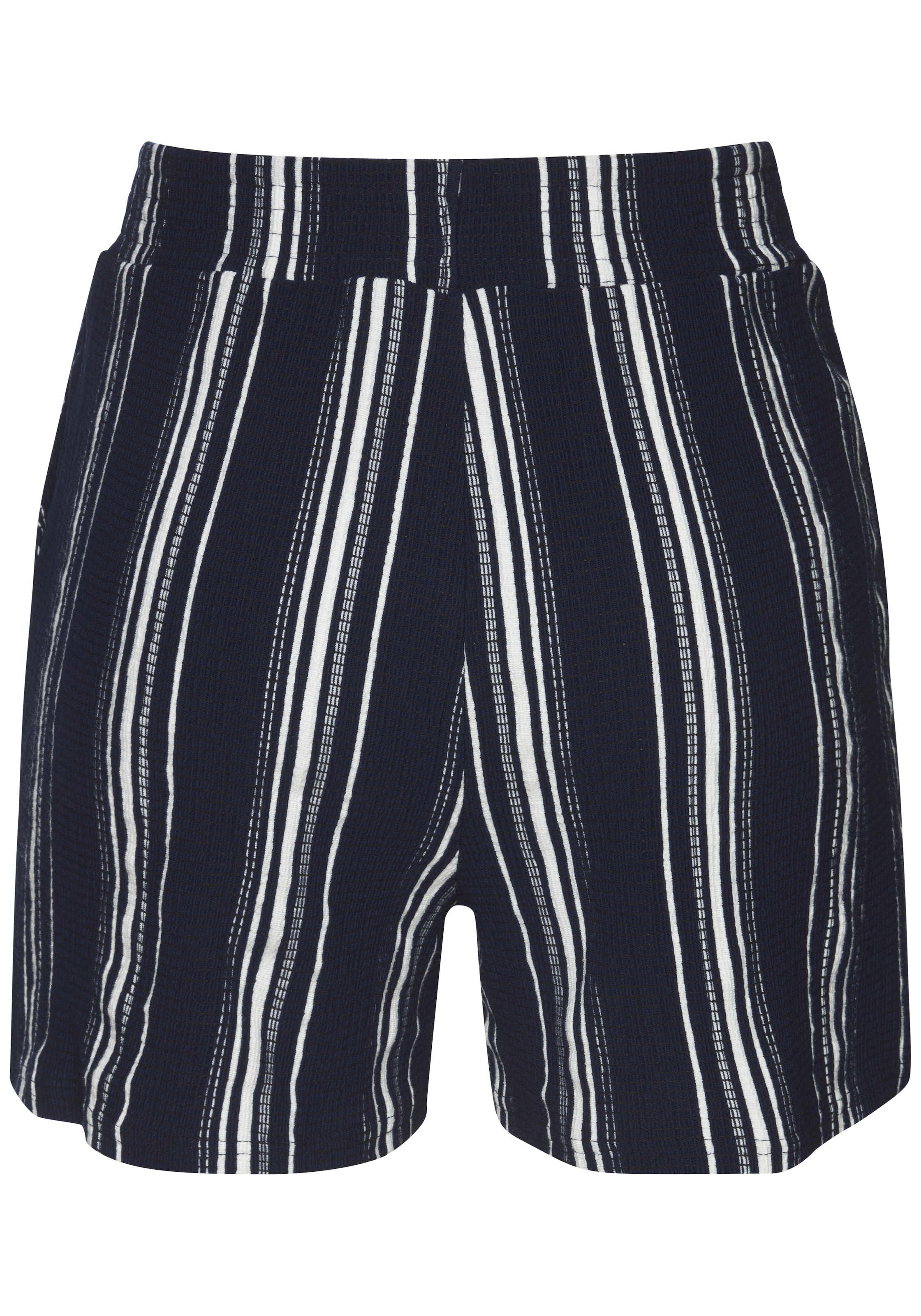 LASCANA Shorts »aus luftiger Crepeware«  strukturierte Ware, sommerlicher Shorts mit Streifen, Sommerhose