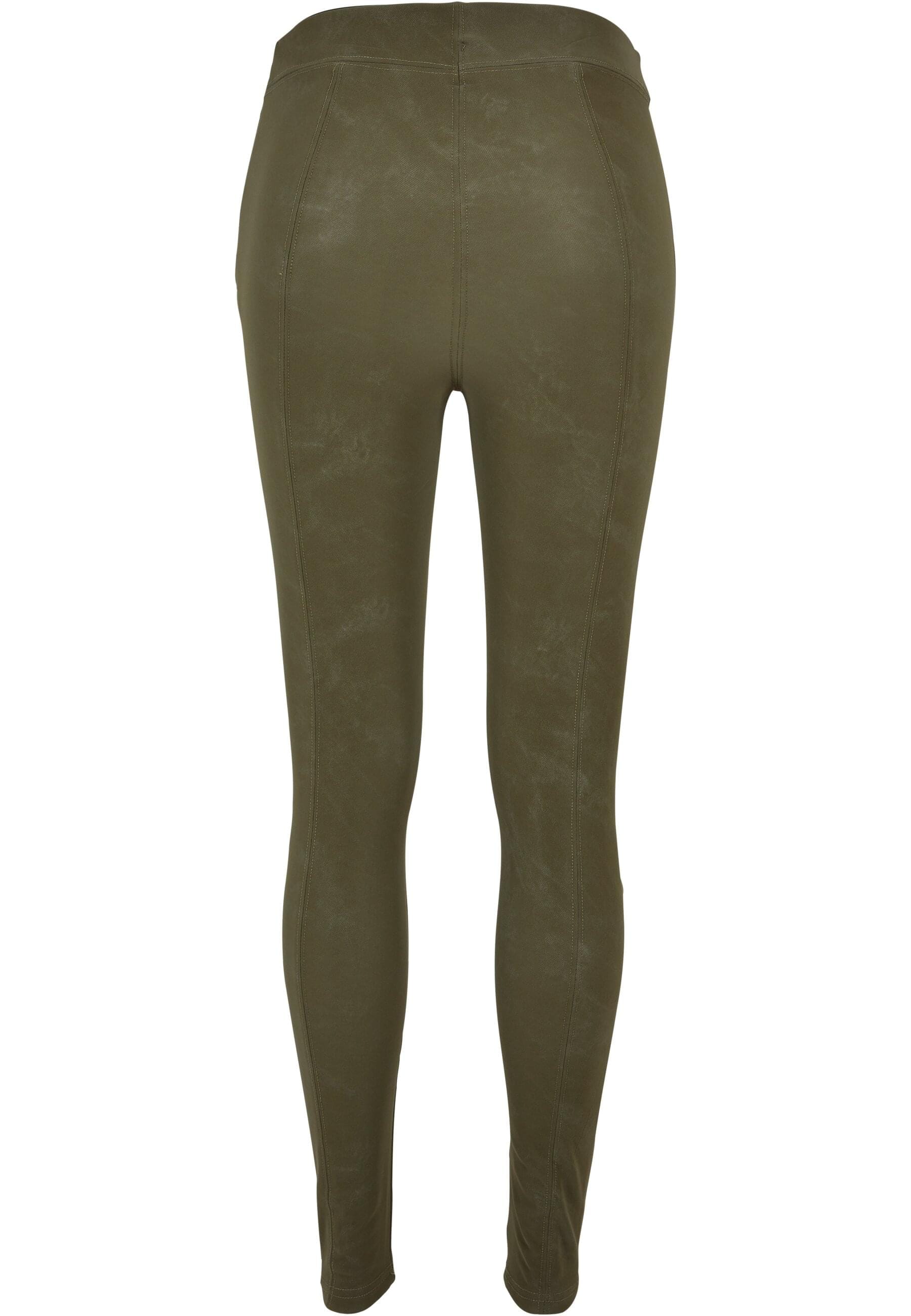 URBAN CLASSICS Leggings »Urban Classics Damen Ladies Washed Faux Leather Pants«, (1 tlg.)