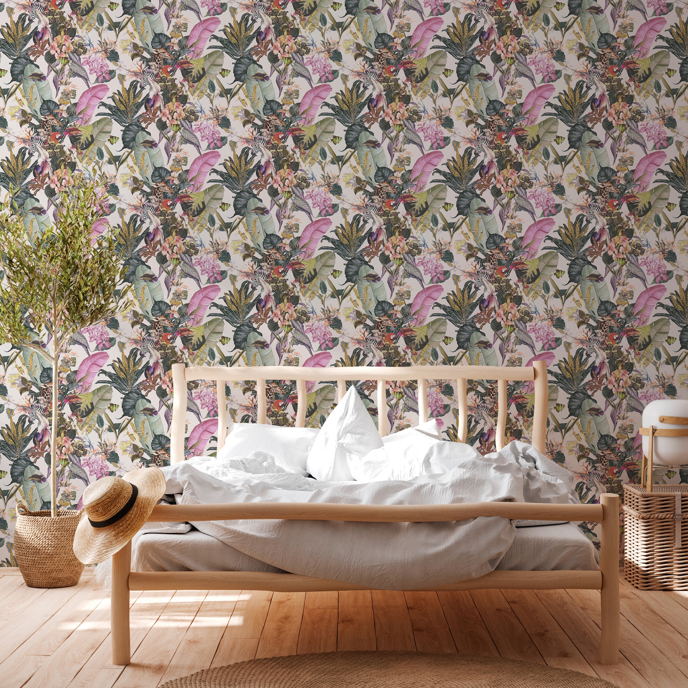 A.S. Création Vliestapete »Dream Flowery« Wald | botanisch | floral glatt Tiertapete Tapete Blumenoptik Tapeten Wohnzimmer Schlafzimmer Küche