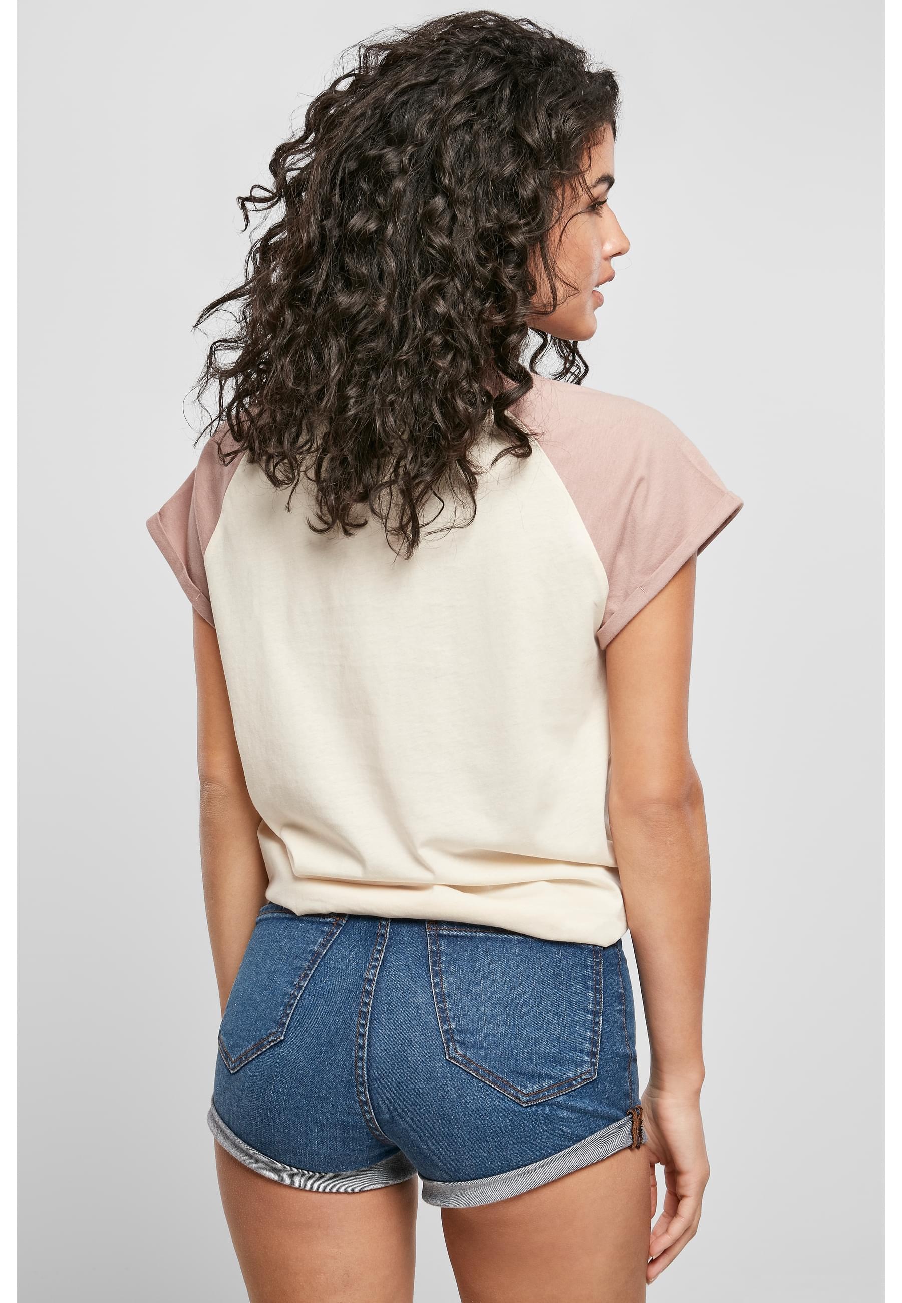 URBAN CLASSICS Kurzarmshirt »Urban Classics Damen Ladies Contrast Raglan Tee«, (1 tlg.)