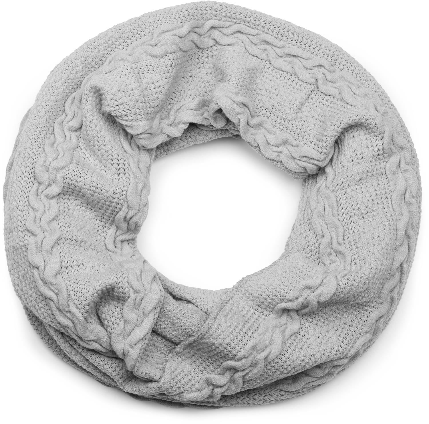 styleBREAKER Strickschal "Feinstrick Loop mit Zopfmuster" 1 Stk.