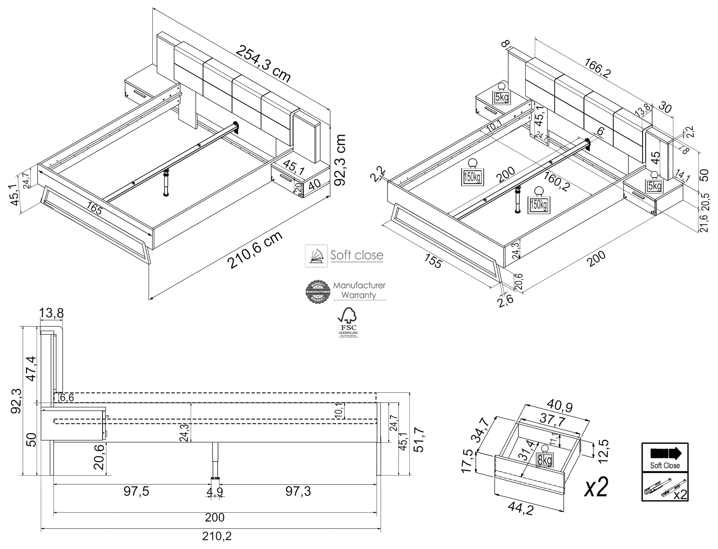 INOSIGN Schlafzimmer-Set »VENUSIA«, (Set, 6 tlg., Set)