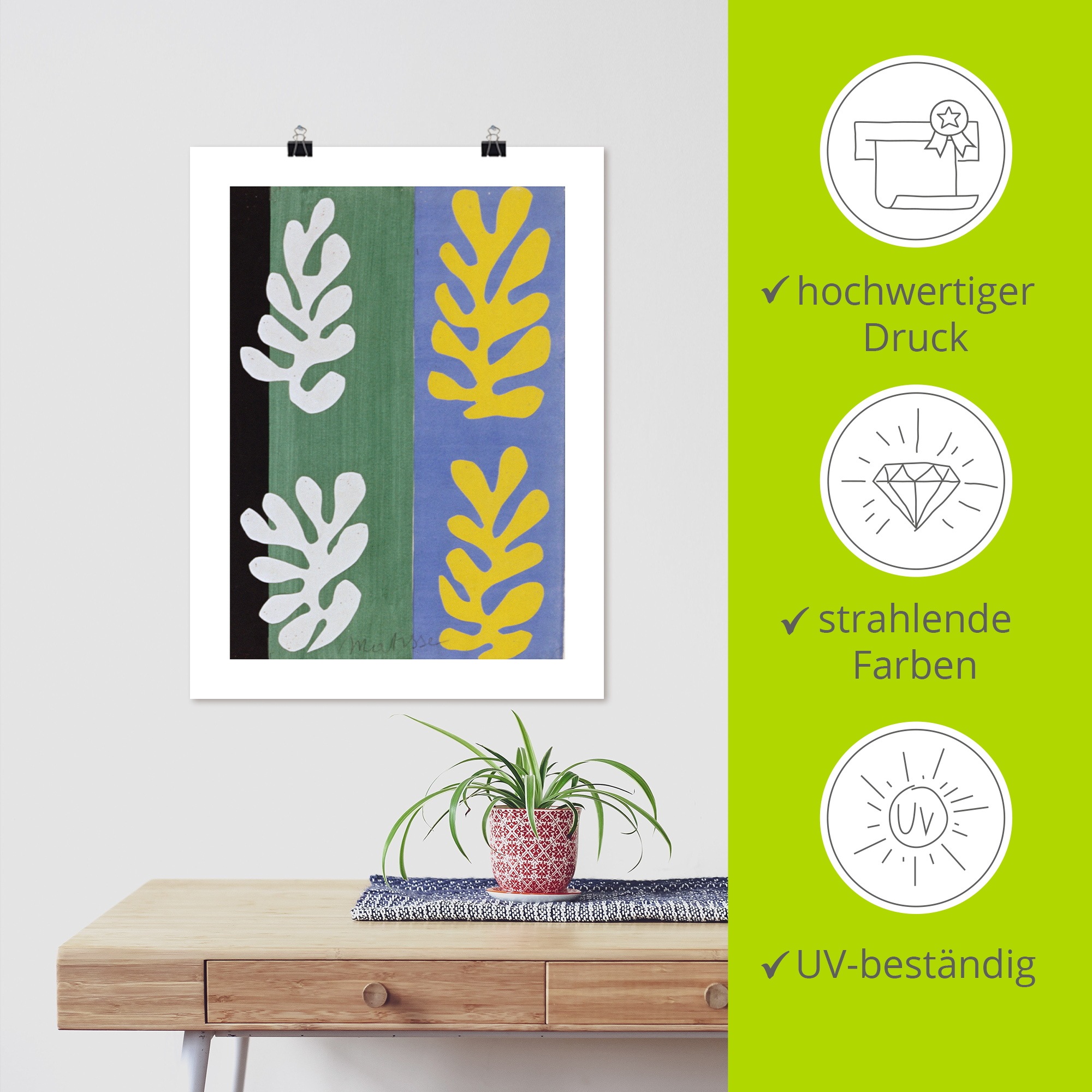 Artland Wandbild »Komposition (Der Samt) 2. 1947« Gegenstandslos 1 Stk. tlg. als Alubild, Leinwandbild, Poster, Wandaufkleber in verschied. Größen