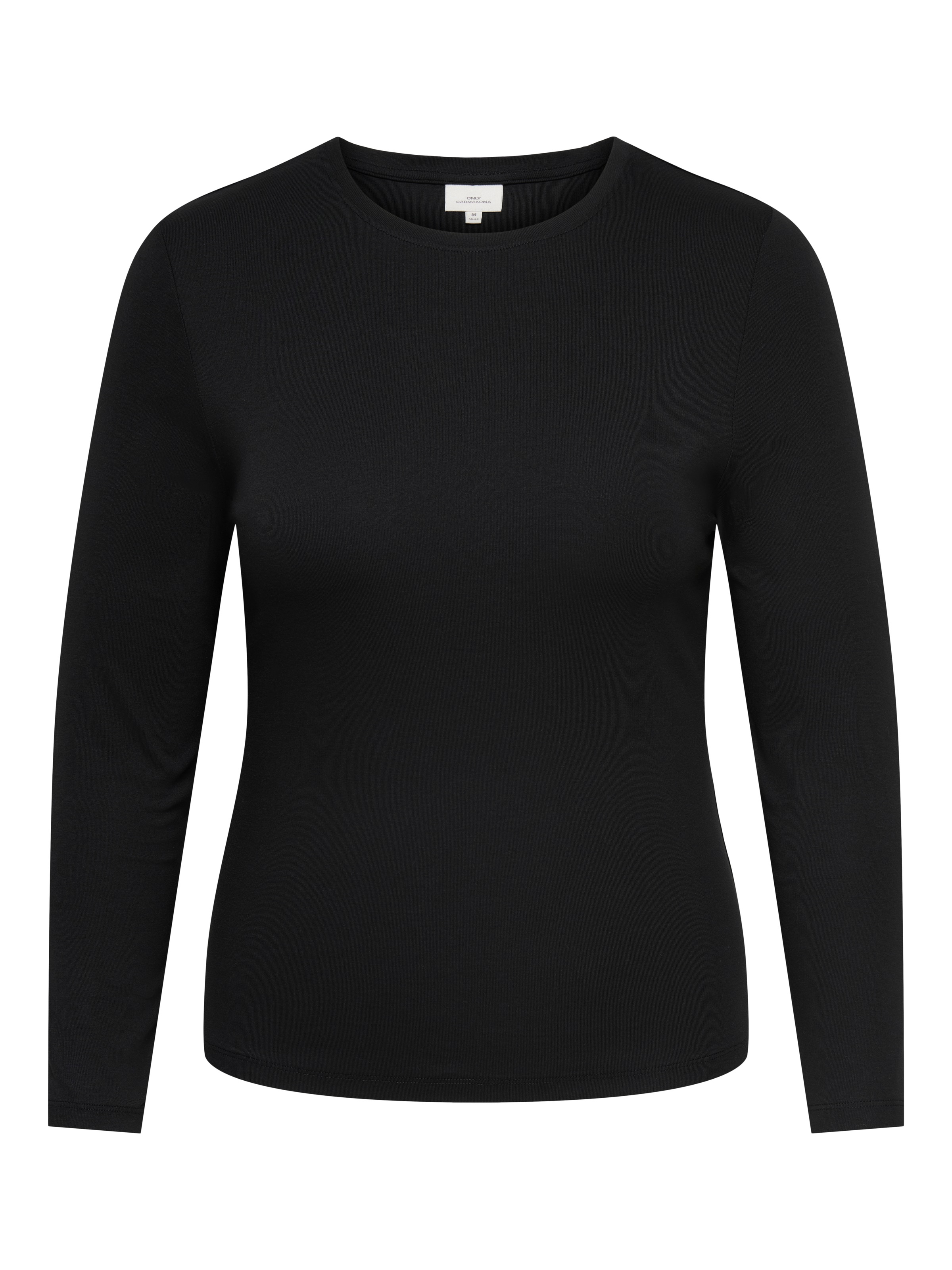 Only Carmakoma Langarmshirt "Carriley O-Neck L/S Top Jrs Noos" Baumwollmischung