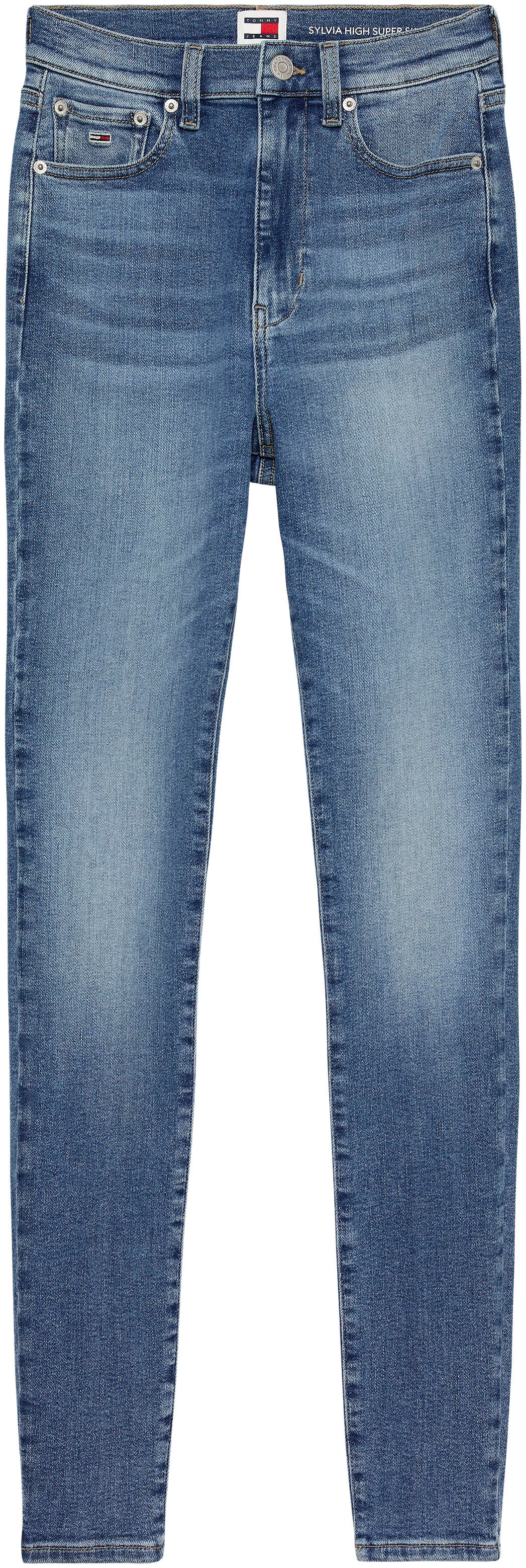 Tommy Jeans Bequeme Jeans »Sylvia Skinny Slim Jeans Hohe Leibhöhe«, mit Ledermarkenlabel