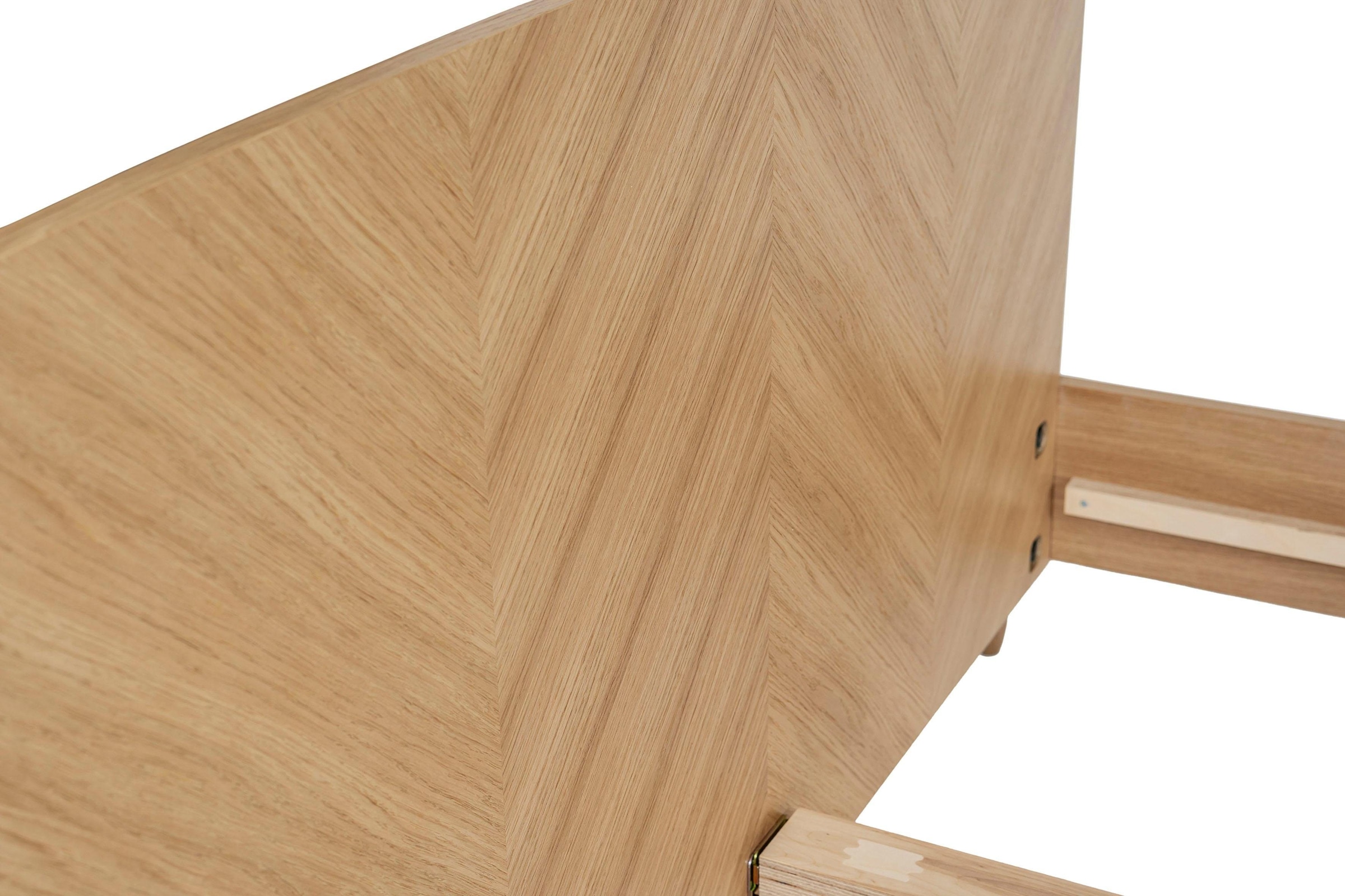 Woodman Massivholzbett »Farsta 1«, im skandinavischen Design, Holzfurnier aus Eiche