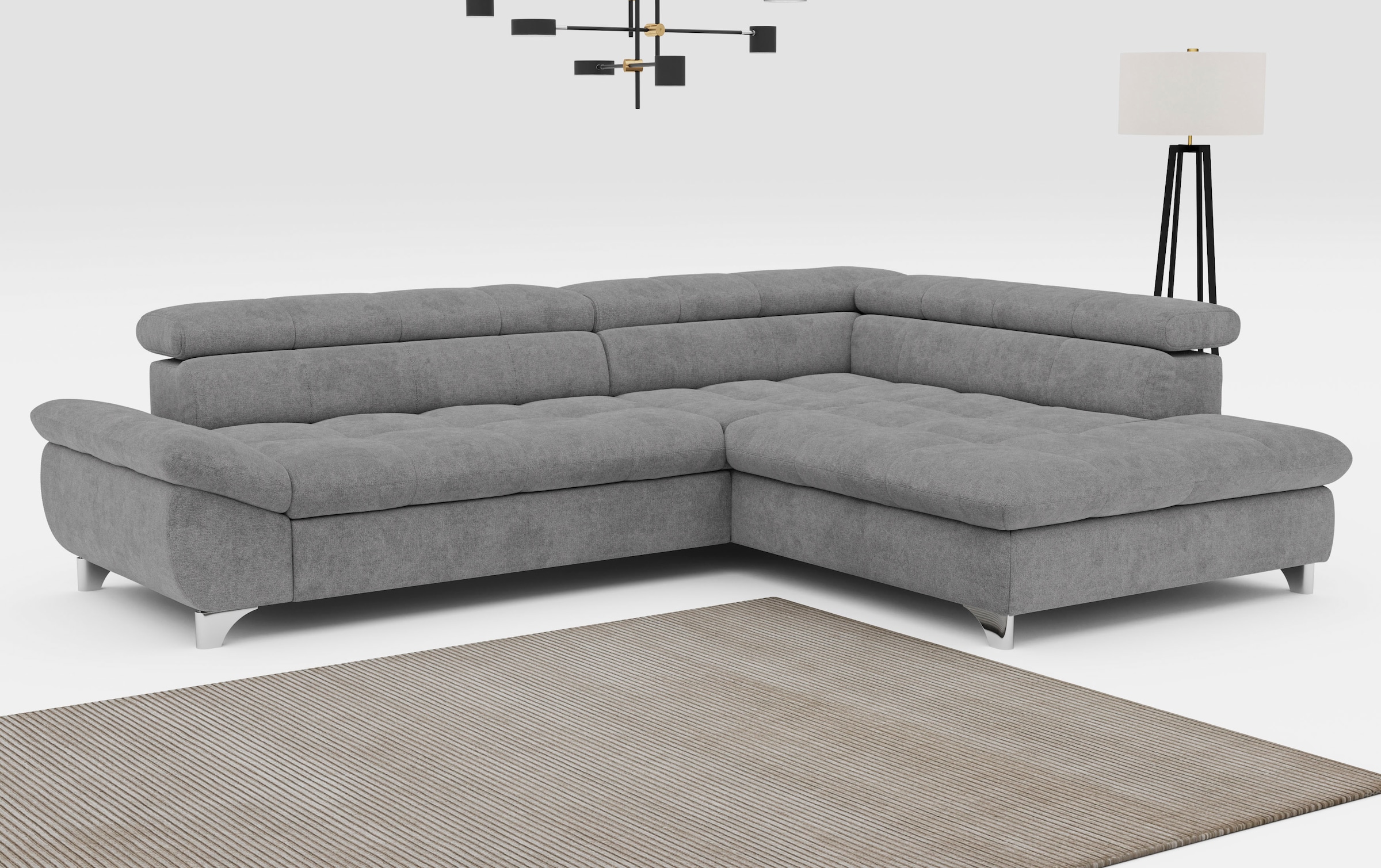 COTTA Ecksofa "Gemini L-Form, B: 312 cm" mit Kopfteilverstellung, optional Schlaffunktion