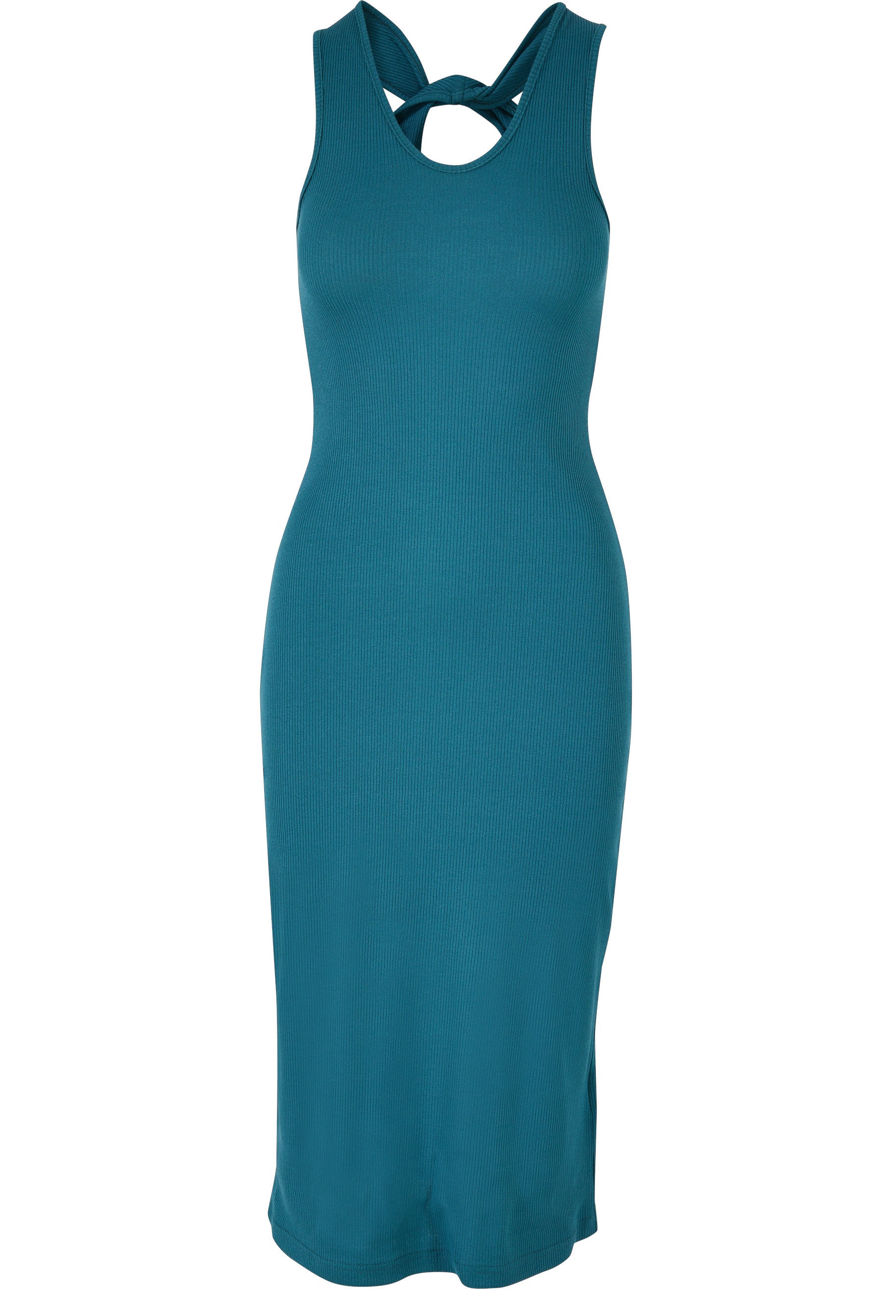 URBAN CLASSICS A-Linien-Kleid "Urban Classics Damen Ladies Midi Sleeveless Rib Dress" 1 Stk. tlg.