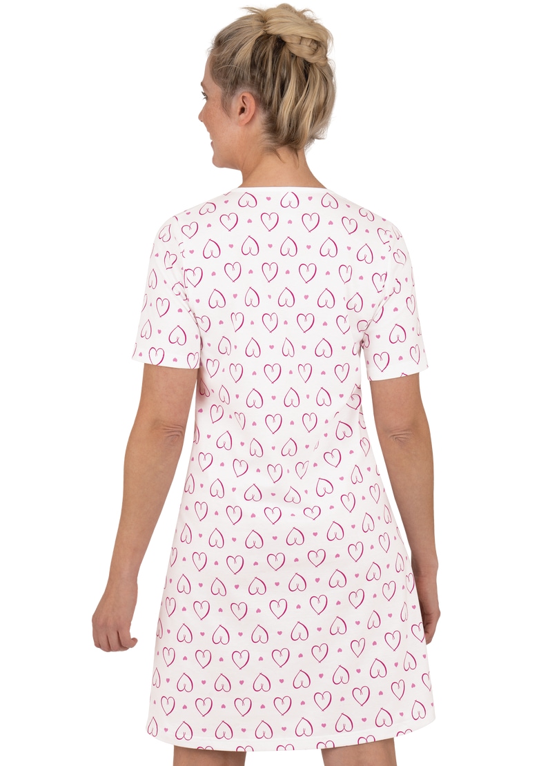 Trigema Nachthemd mit »TRIGEMA Allover-Print« für Nachthemd ▷ herzigem BAUR 