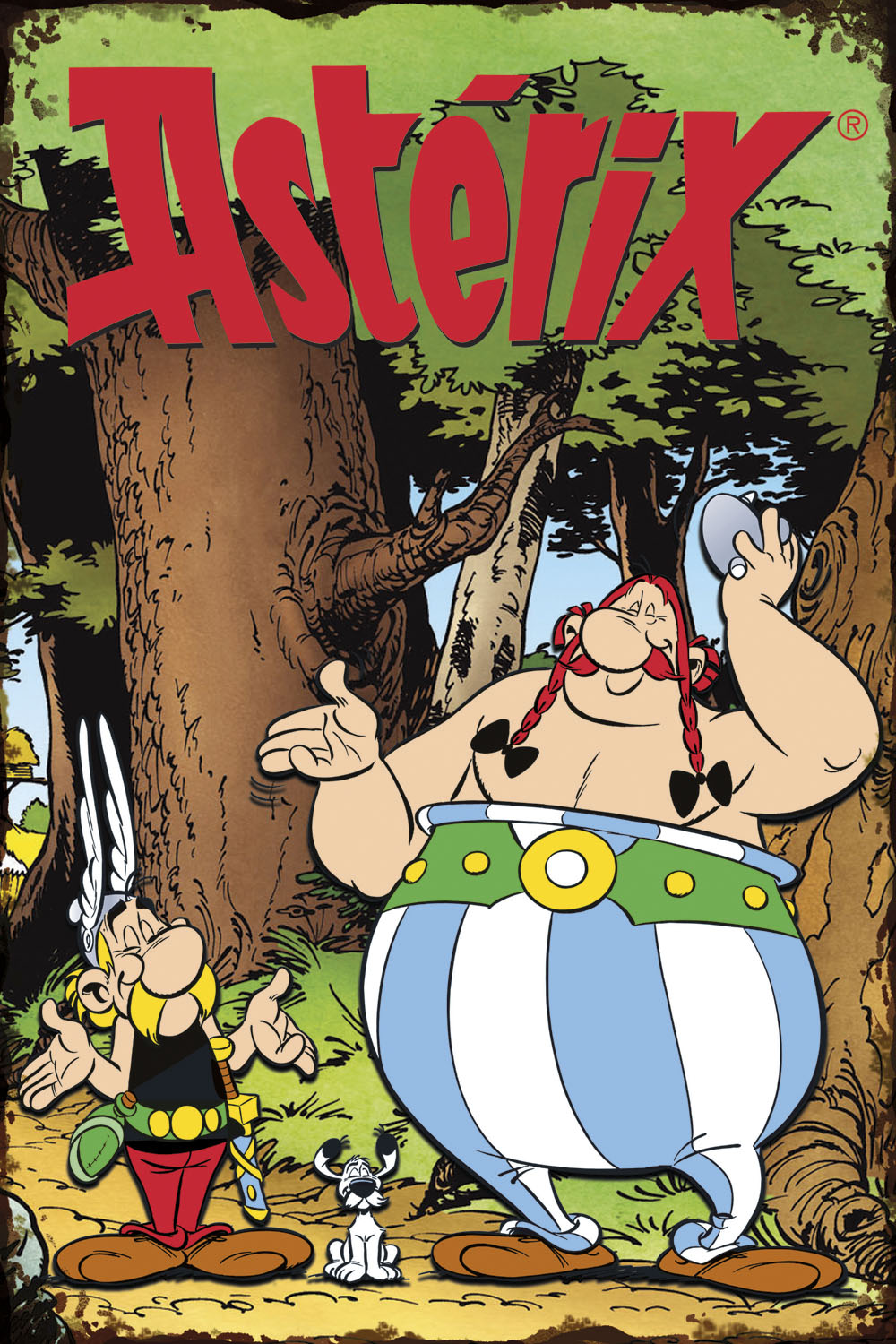 LuckyLinde Metallbild "Asterix, Obelix und Idefix III" Fantasy Figuren Film Filmfiguren 1 Stk. tlg. Stahlschild 20x30 cm Wanddeko Bild zum Film "Kampf der Häuptlinge"