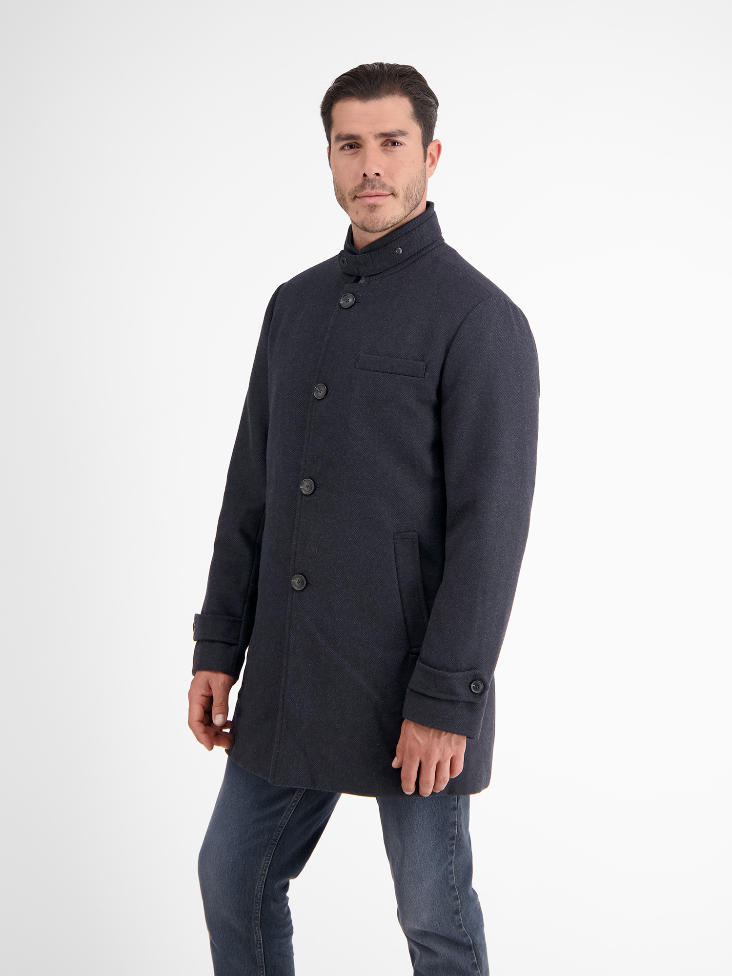 LERROS Langjacke »LERROS Mantel in elegant-sportivem Design«, ohne Kapuze, Keine Angabe