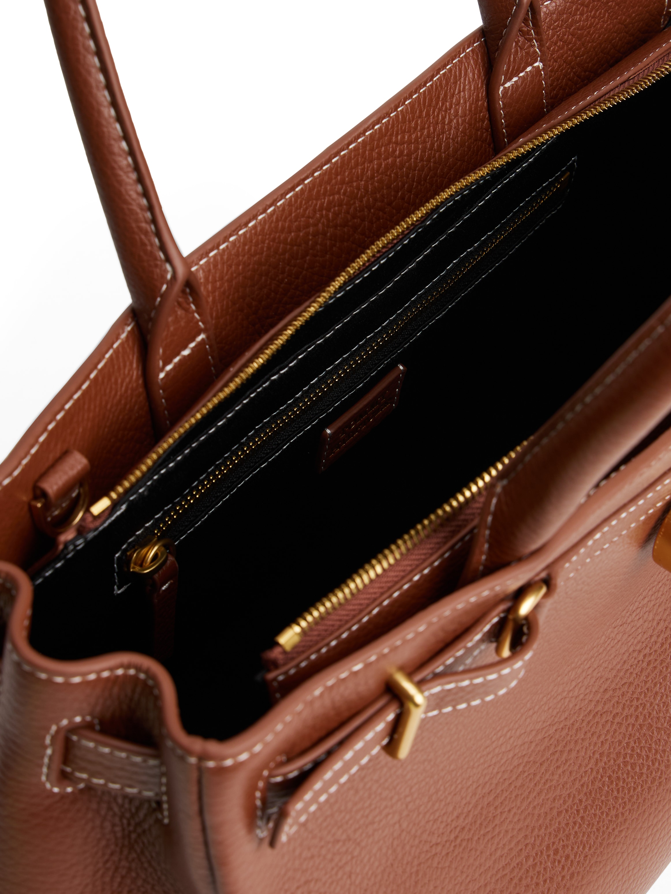 Tommy Hilfiger Tragetasche »AMERICAN ICON TOTE LEATHER«, Damen Handtasche, Schultertasche mit TH-Schloß-Schmuckelement