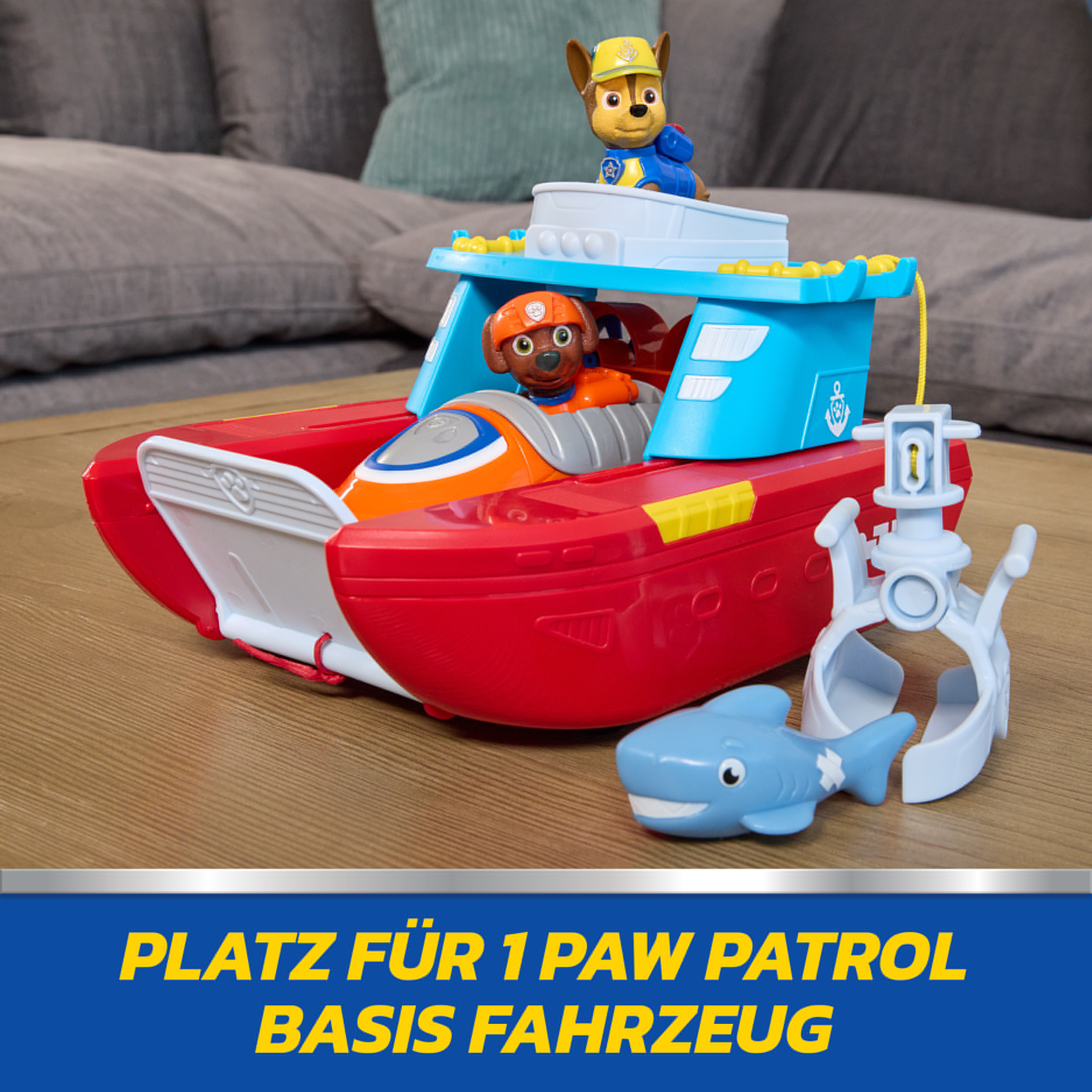 Spin Master Spielwelt »PAW Patrol - Sea Patroller Rettungsboot mit Chase Figur und Hai«